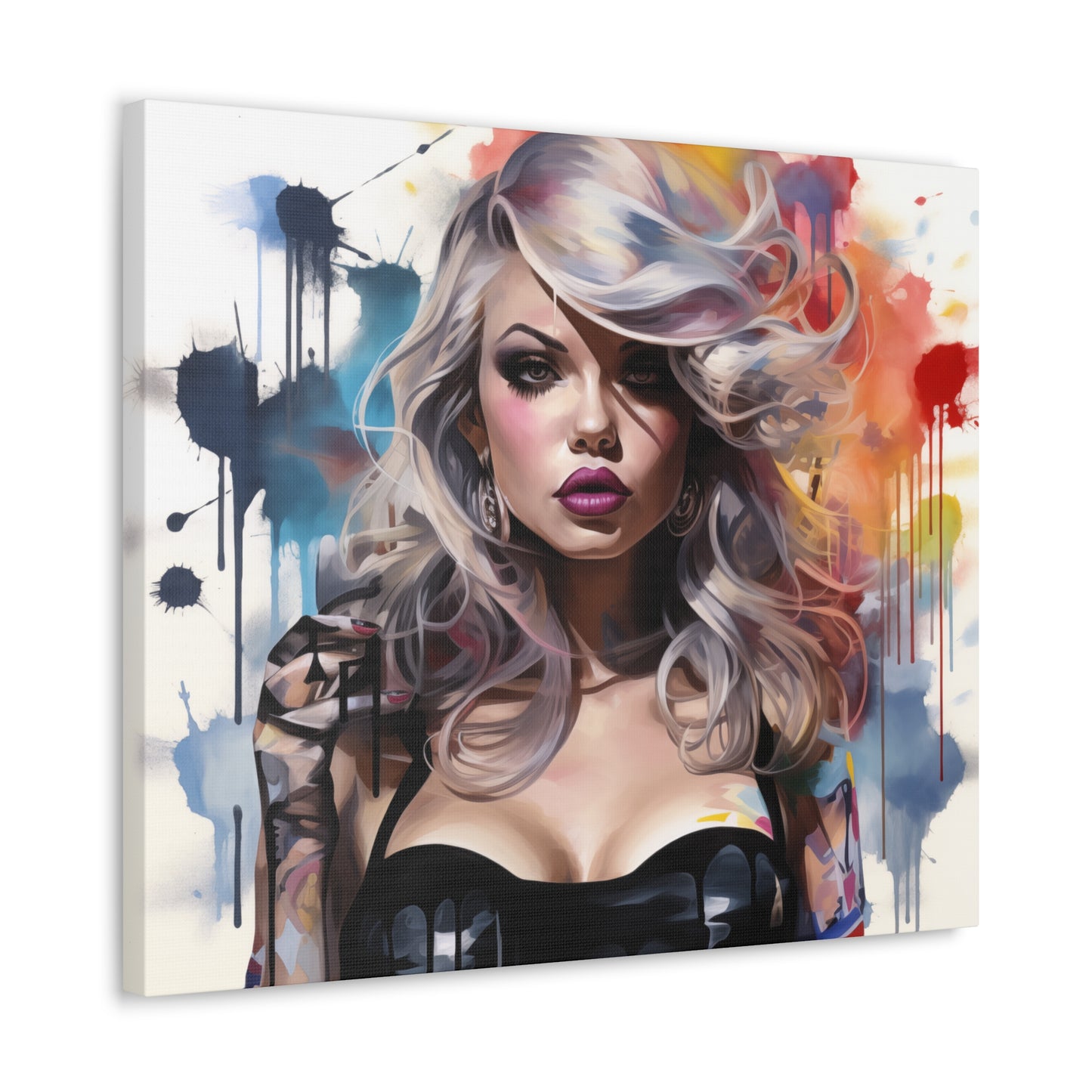 Canvas Wall Art, Gallery Wrapped Pop Art, Femme Doll Wall Art – Zephyr