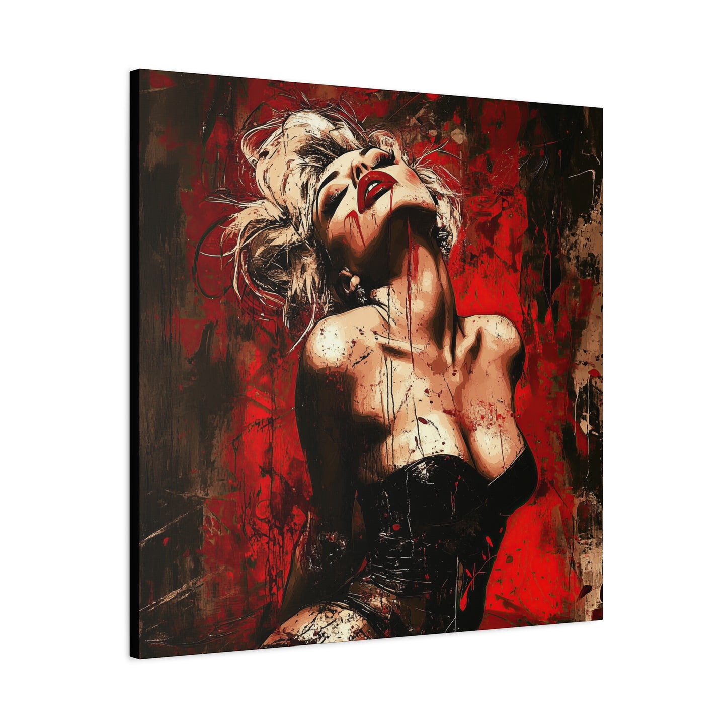 Gallery Wrapped Canvas, Guilt and Grit Adult Art Canvas, Erotic Pinup Art Canvas – Tabitha