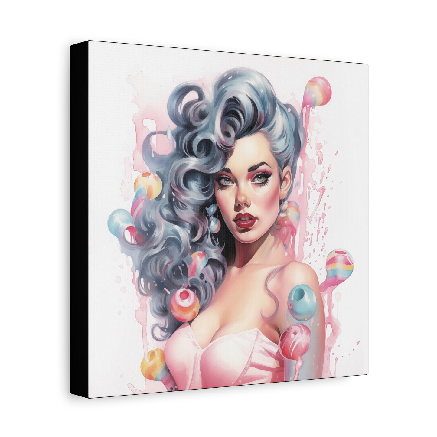 Canvas Wall Art, Gallery Wrapped Pop Art, Femme Doll Wall Art – Lux