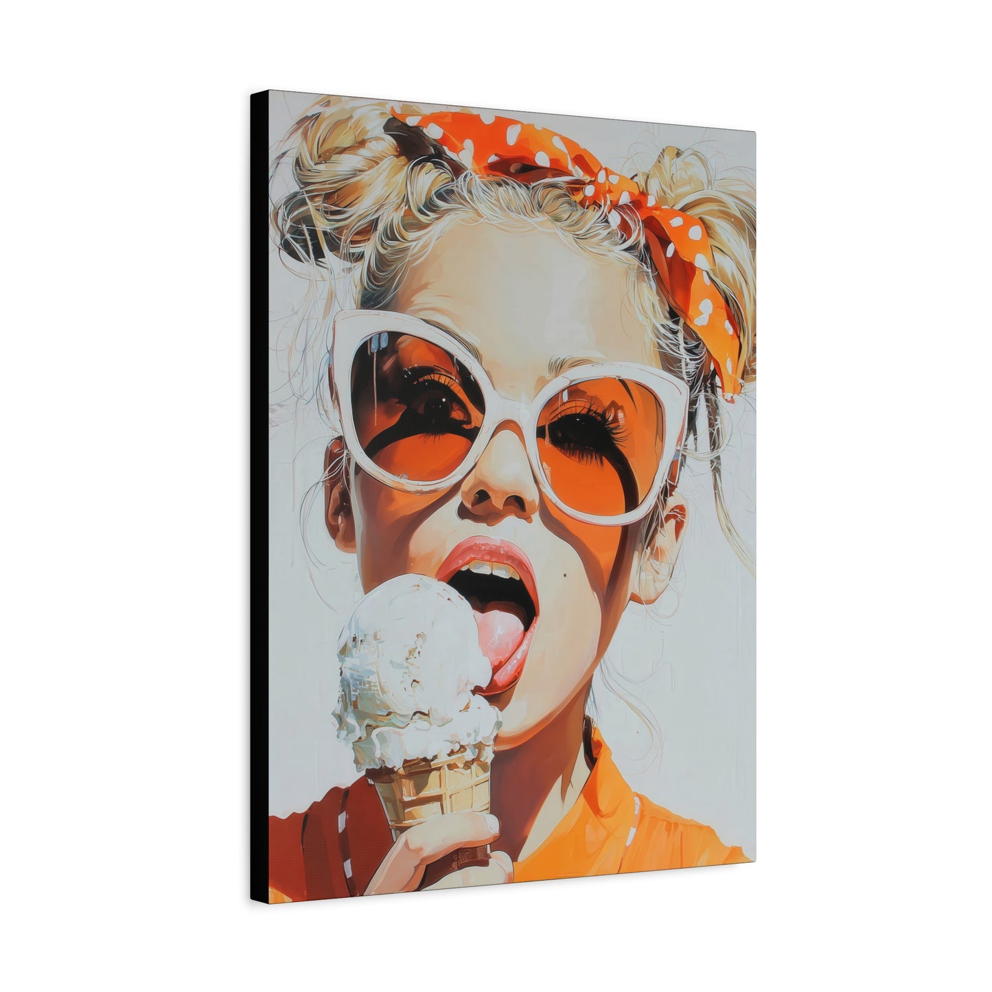 Gallery Wrapped Canvas, Sweet Summer Nostalgia, Sugar and Spice Art Canvas, Ice Cream Dreams Art – Birdie