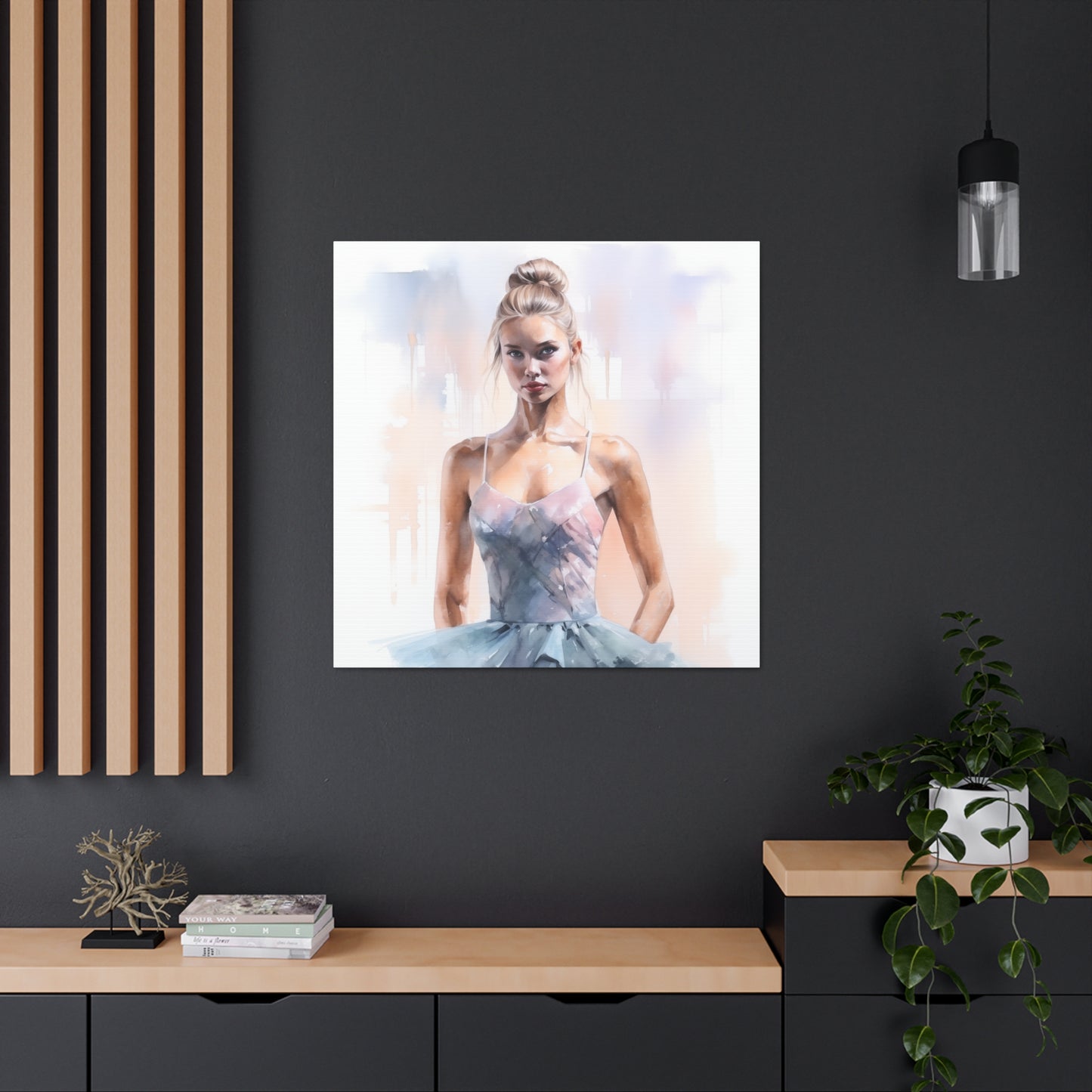 Gallery Wrapped Canvas, Ballerina Beauty, Ballet Art Canvas – Samantha