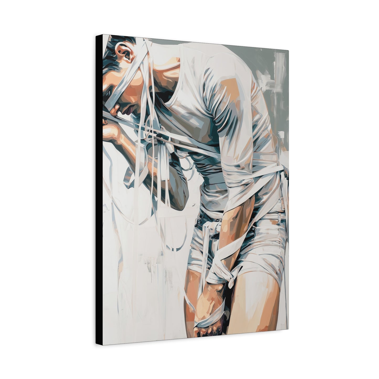 Gallery Wrapped Canvas, Ropes and Reverence Art Canvas, Erotic Shibari Art Canvas – Armand