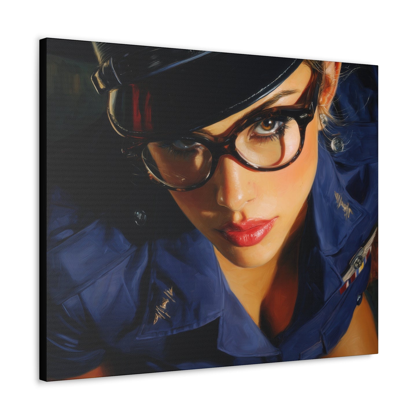 Gallery Wrapped Canvas, Liberty and Lace Art Canvas, Erotic Pinup Art Canvas – Janice