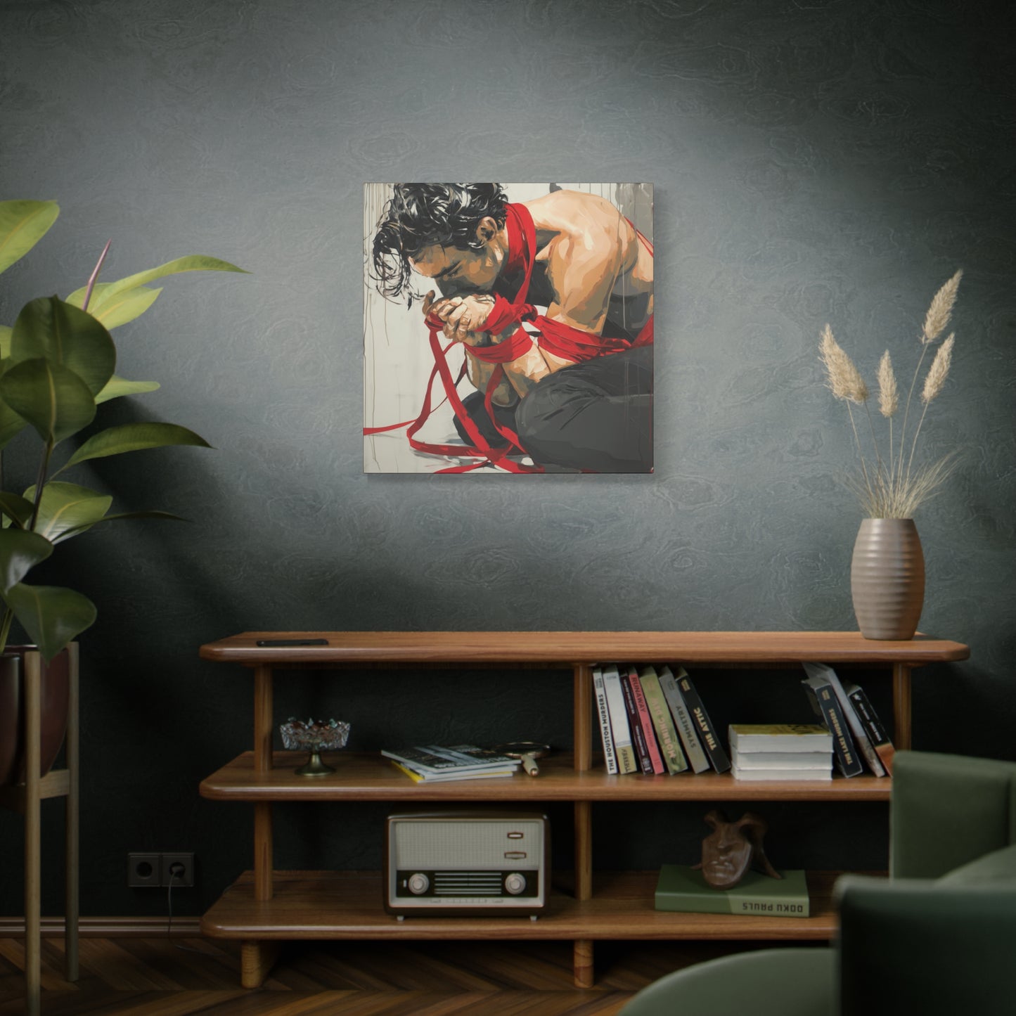 Gallery Wrapped Canvas, Ropes and Reverence Art Canvas, Erotic Shibari Art Canvas – Theo