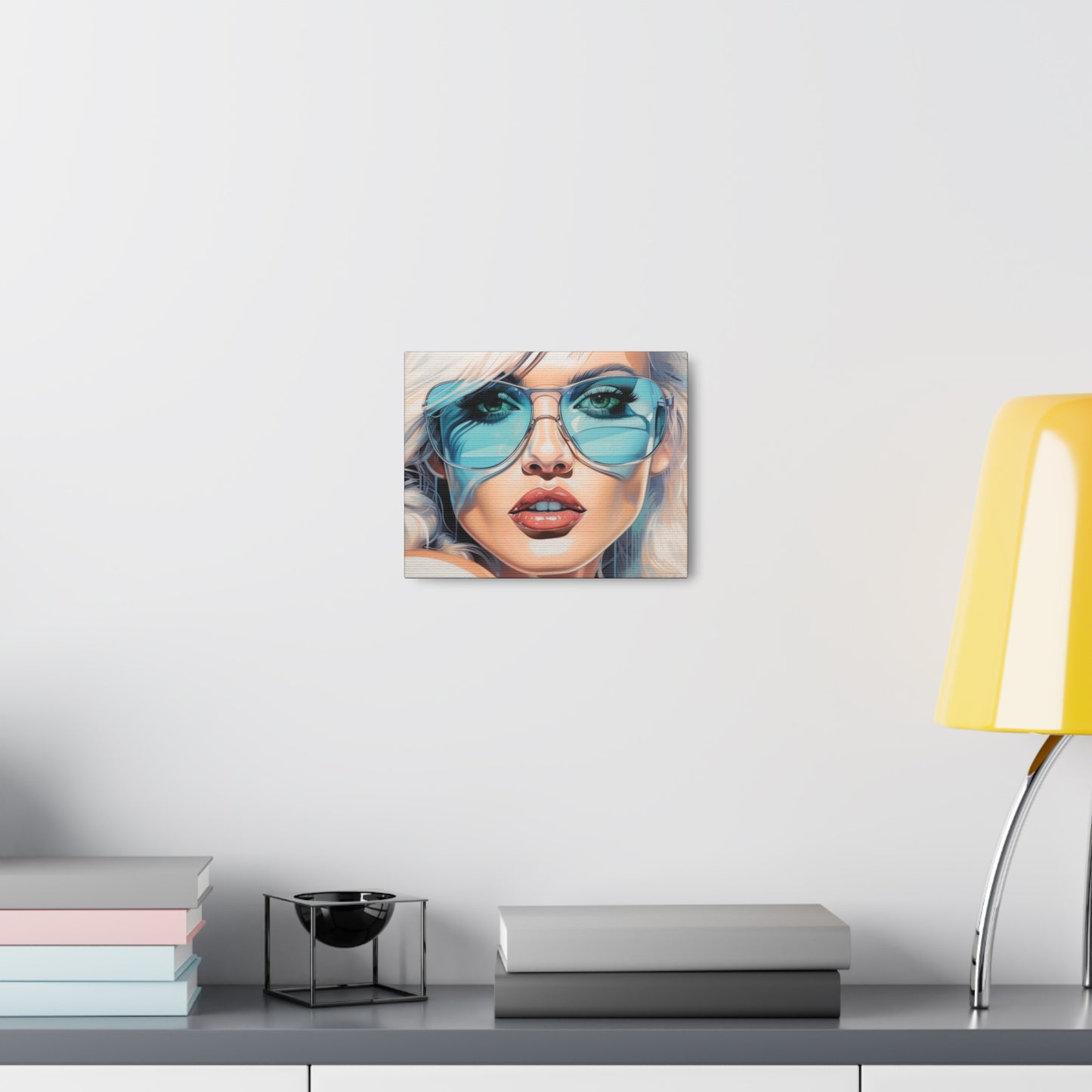Canvas Gallery Wrapped High-Fashion Wall Art, Stylish Decor, Retro Femme Doll Pop Art – Nova
