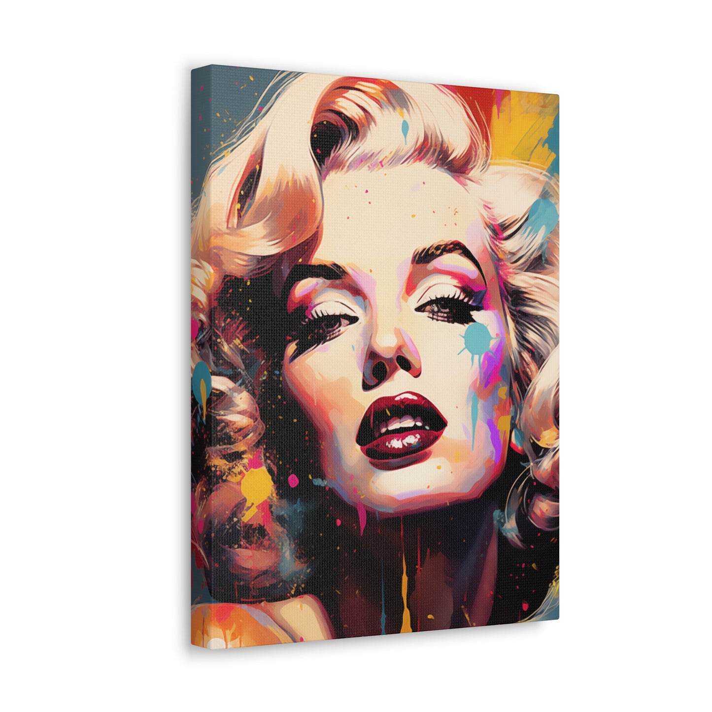 Canvas Wall Art, Gallery Wrapped Pop Art, Celebrity Wall Art – Marilyn Monroe - Abstract