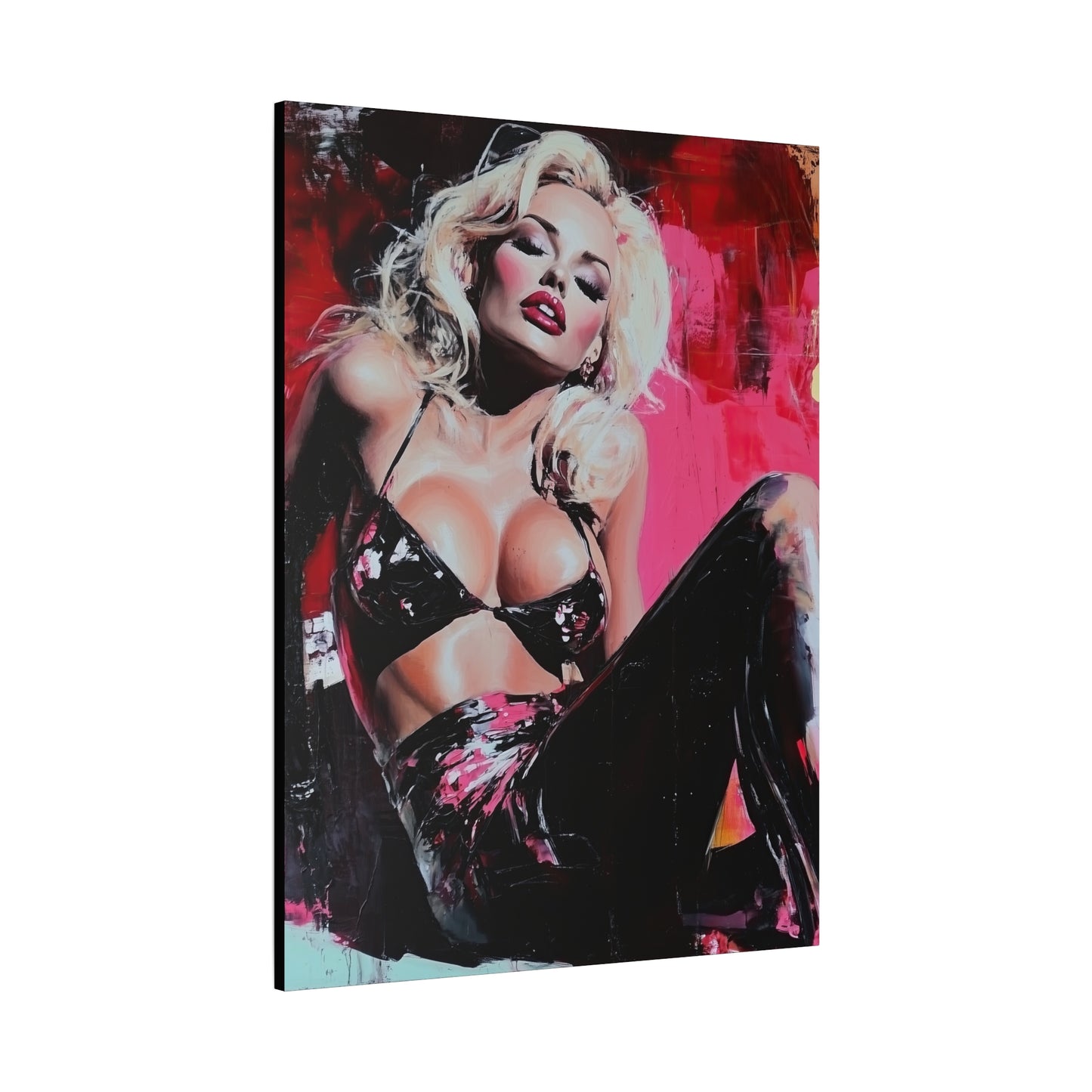 Gallery Wrapped Canvas, Guilt and Grit Adult Art Canvas, Erotic Pinup Art Canvas – Lila