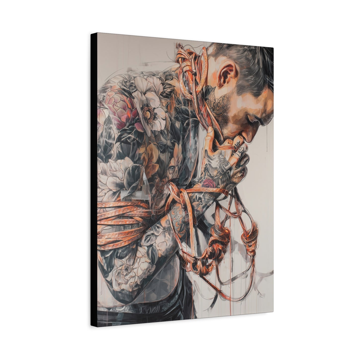 Gallery Wrapped Canvas, Ropes and Reverence Art Canvas, Erotic Shibari Art Canvas – Zev