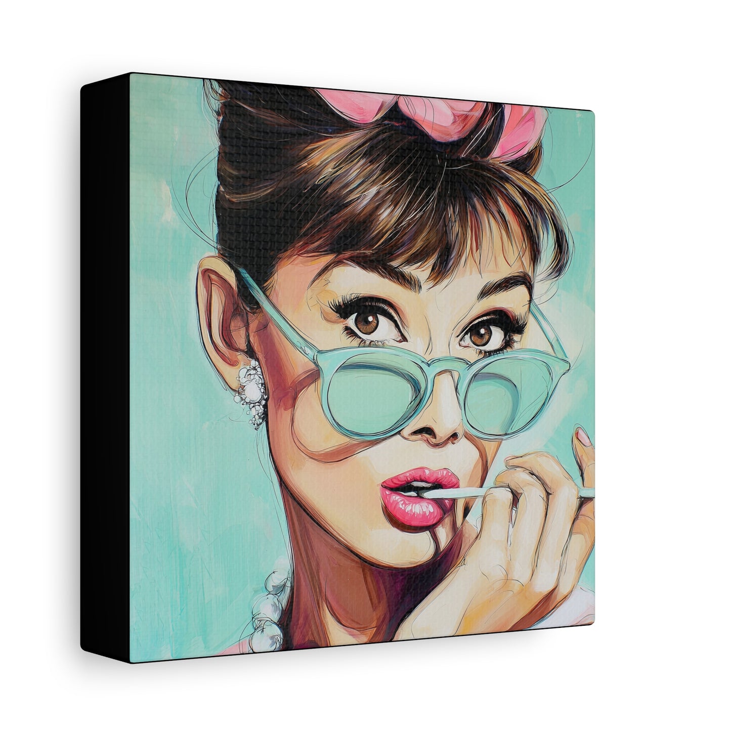 Gallery Wrapped Canvas, The Diva Project Art Canvas, Pinup Art Canvas – Audrey Hepburn - ELEVEN