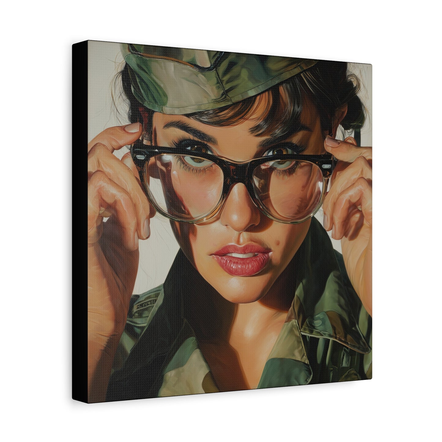 Gallery Wrapped Canvas, Liberty and Lace Art Canvas, Erotic Pinup Art Canvas – Erica