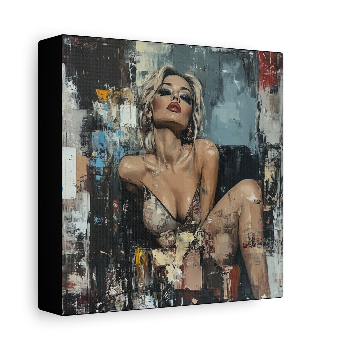 Gallery Wrapped Canvas, Guilt and Grit Adult Art Canvas, Erotic Pinup Art Canvas – Sienna