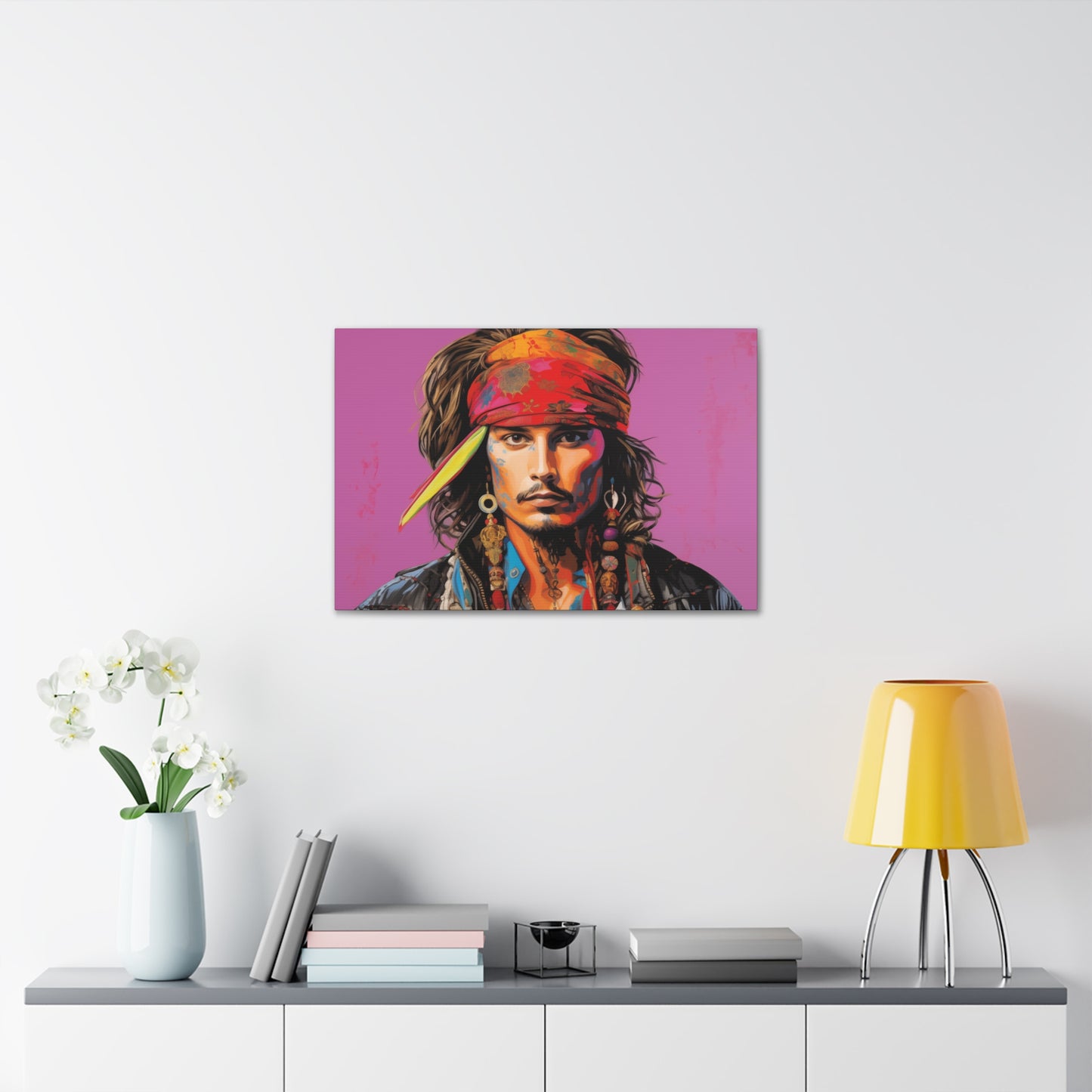 Gallery Wrapped Canvas, Celebrity Inspired, Pop Art Canvas – Johnny Also