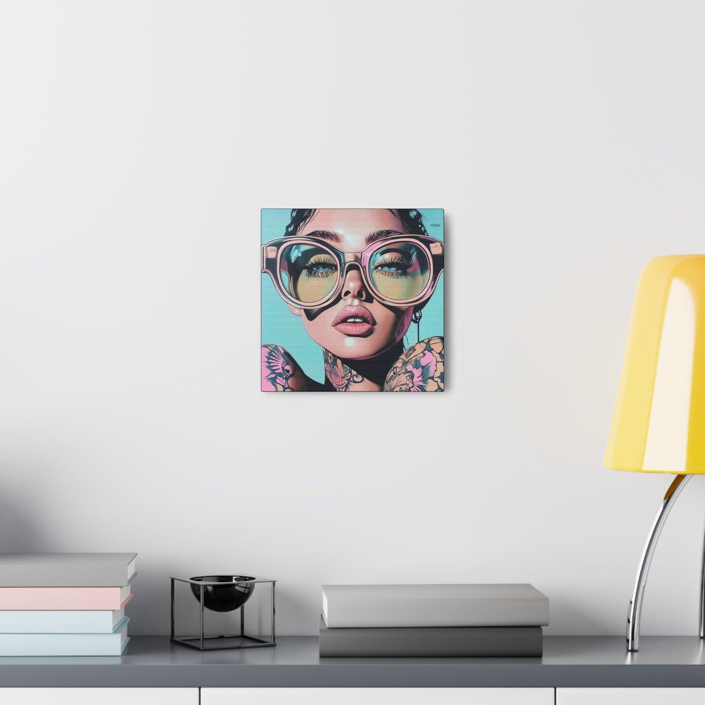Canvas Gallery Wrap, Ladies in Lenses Wall Art, Abstract Femme Girl Art - Kiki