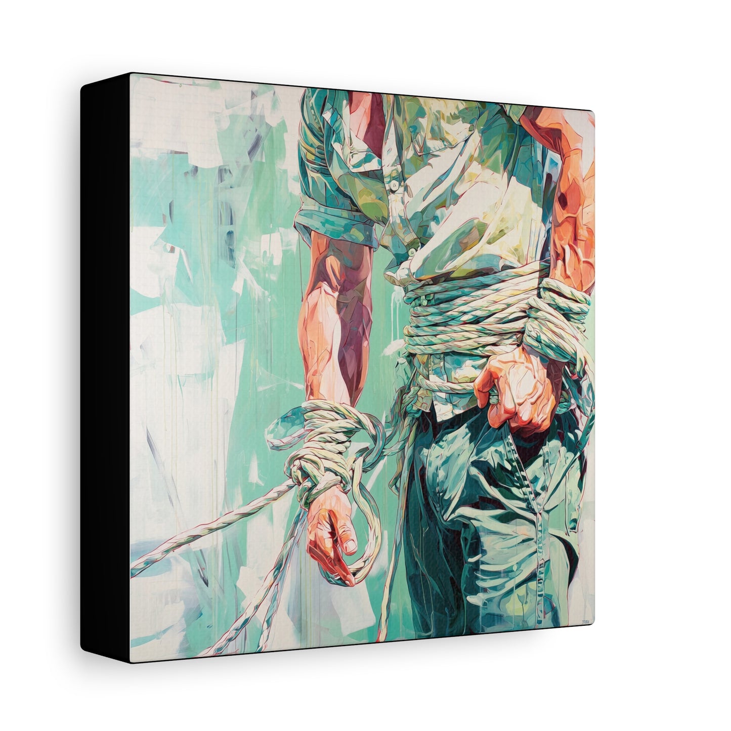 Gallery Wrapped Canvas, Ropes and Reverence Art Canvas, Erotic Shibari Art Canvas – Jiro