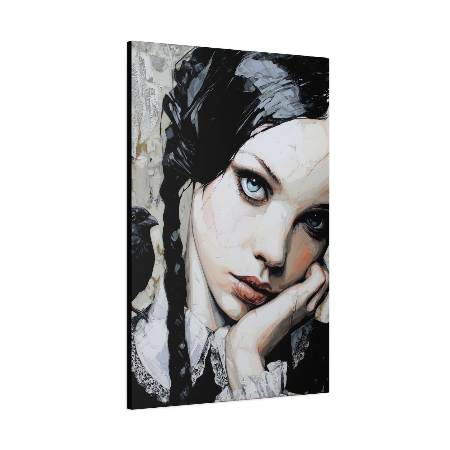 Gallery Wrapped Canvas, Myth and Bones Gothic Art Canvas, Dark Muse Canvas - Wendy