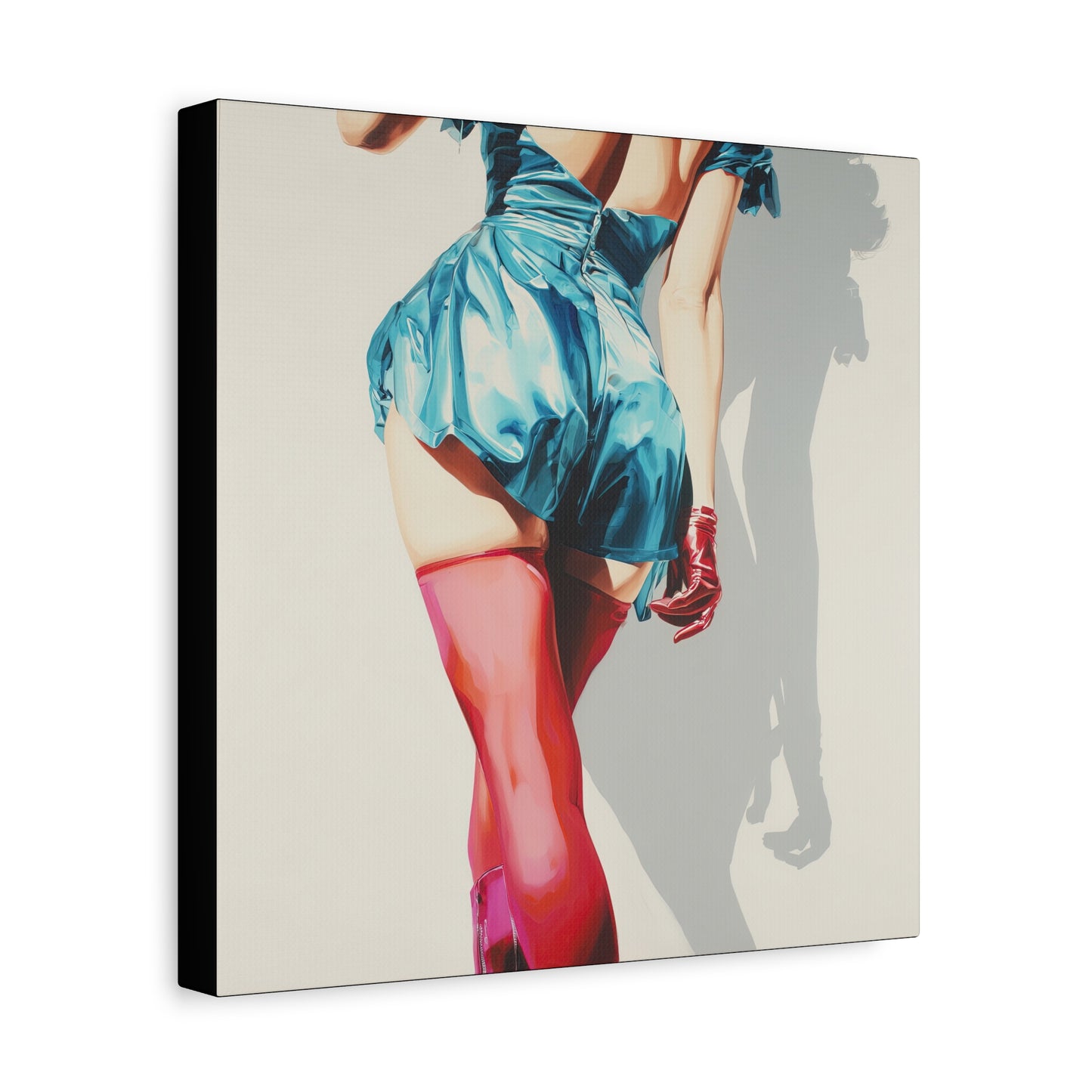Gallery Wrapped Canvas, Tongue and Cheek Art Canvas, Naughty Girl Art Canvas – Lydia