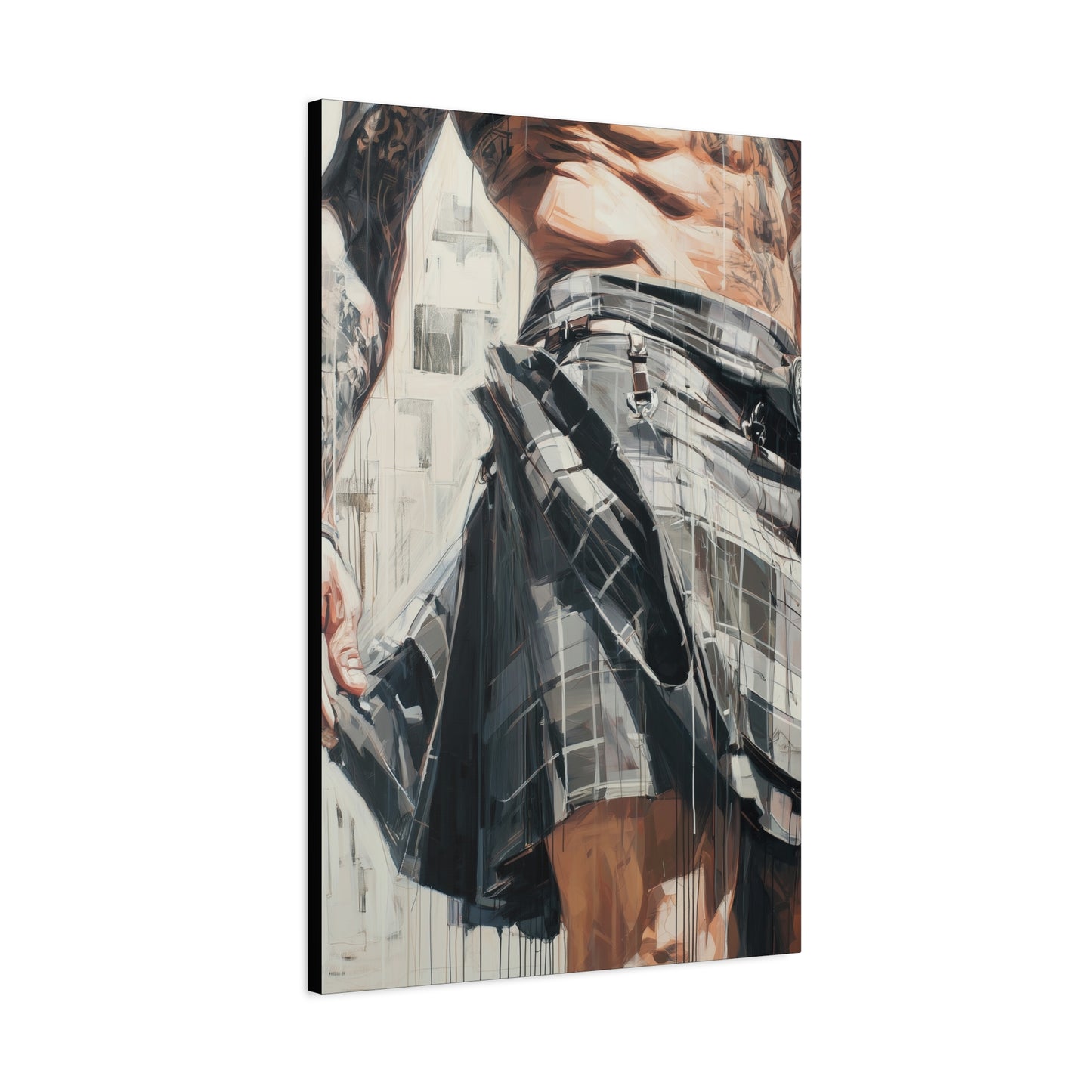 Gallery Wrapped Canvas, Kilts and Carnage Art Canvas, Erotic Pinup Art Canvas – Torin