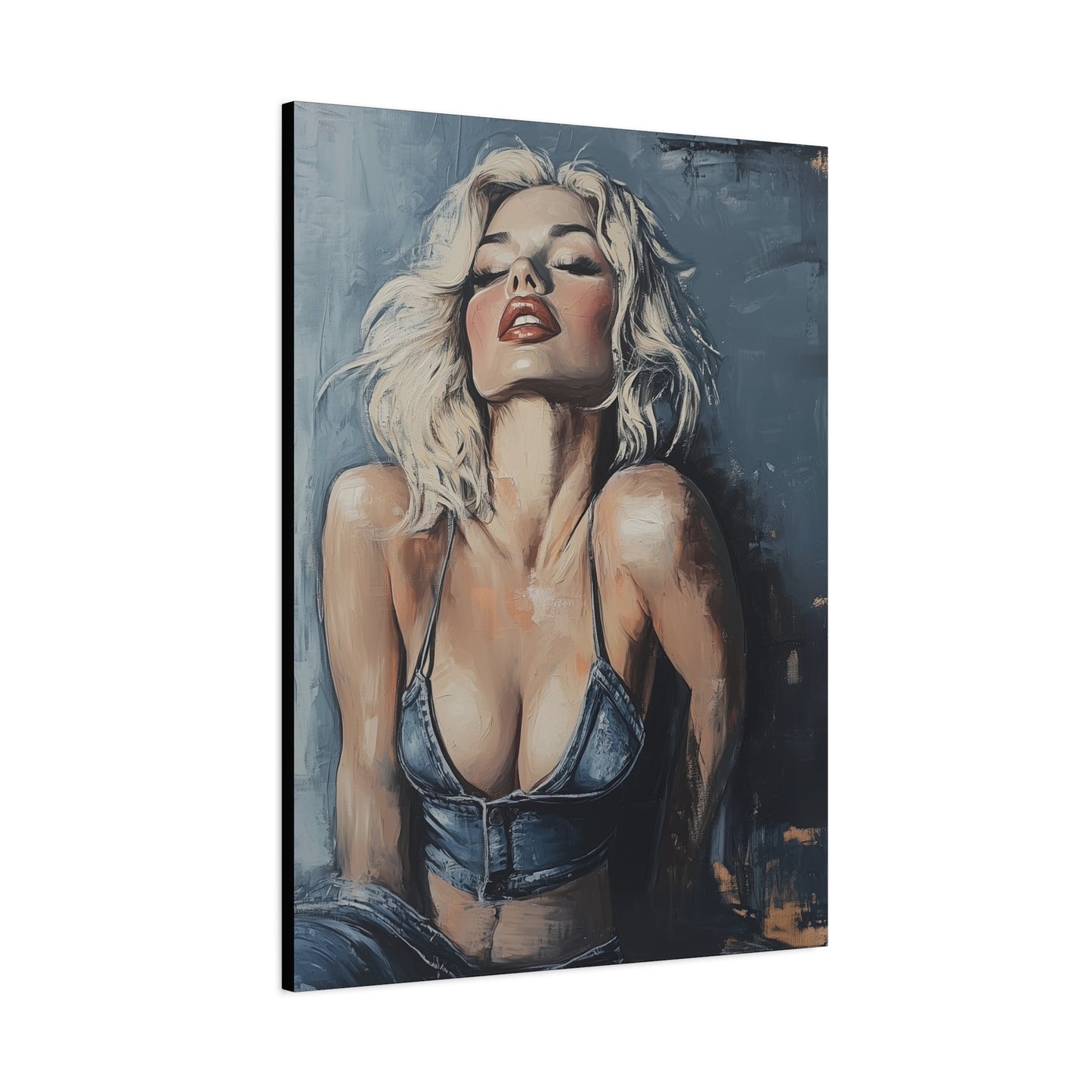 Gallery Wrapped Canvas, Guilt and Grit Adult Art Canvas, Erotic Pinup Art Canvas – Leona