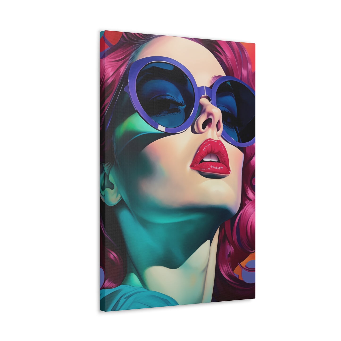 Canvas Gallery Wrapped High-Fashion Wall Art, Stylish Decor, Retro Femme Doll Pop Art – Electra