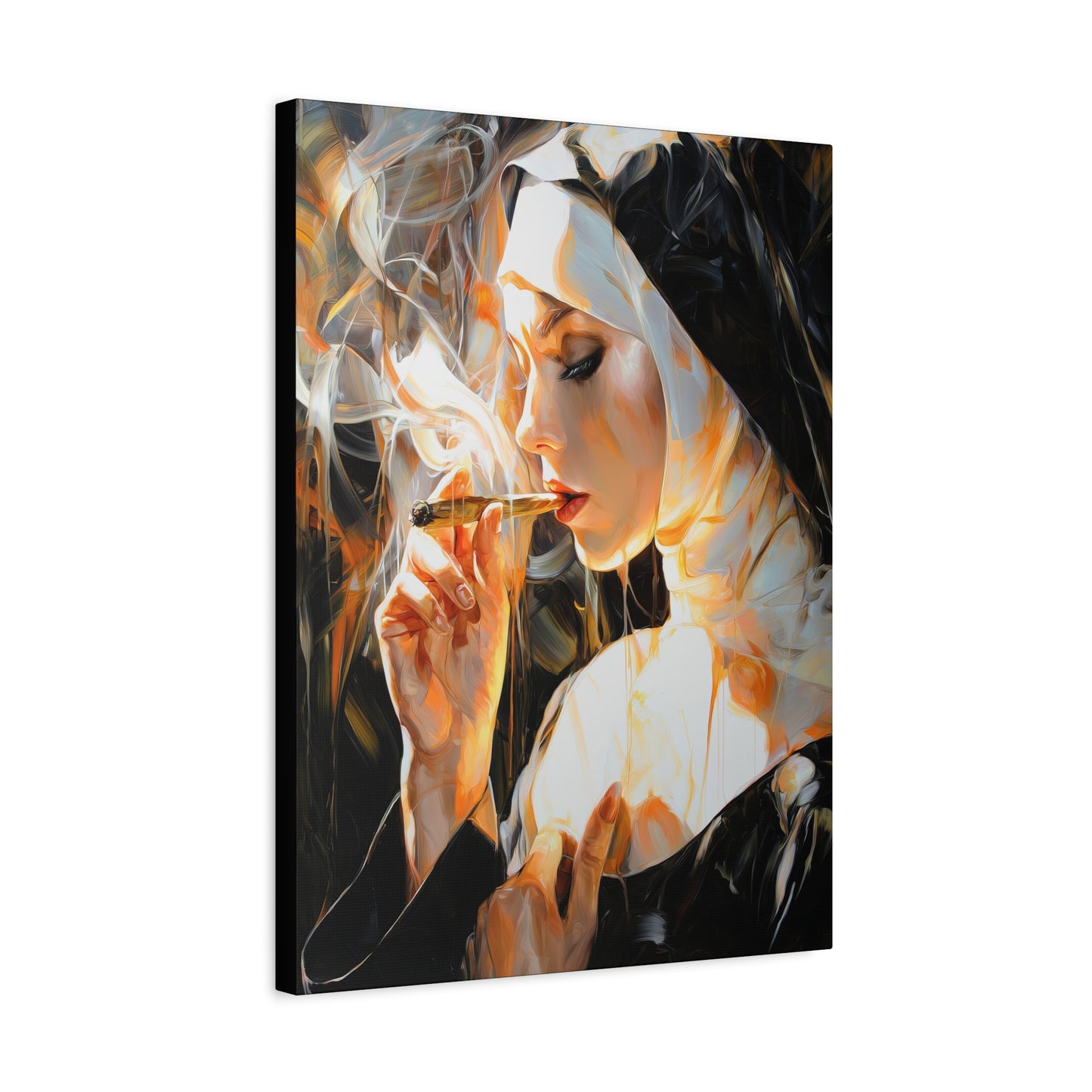 Gallery Wrapped Canvas, Habits and Heresy Art Canvas, Naughty Nuns Art Canvas – Sister Benedicta