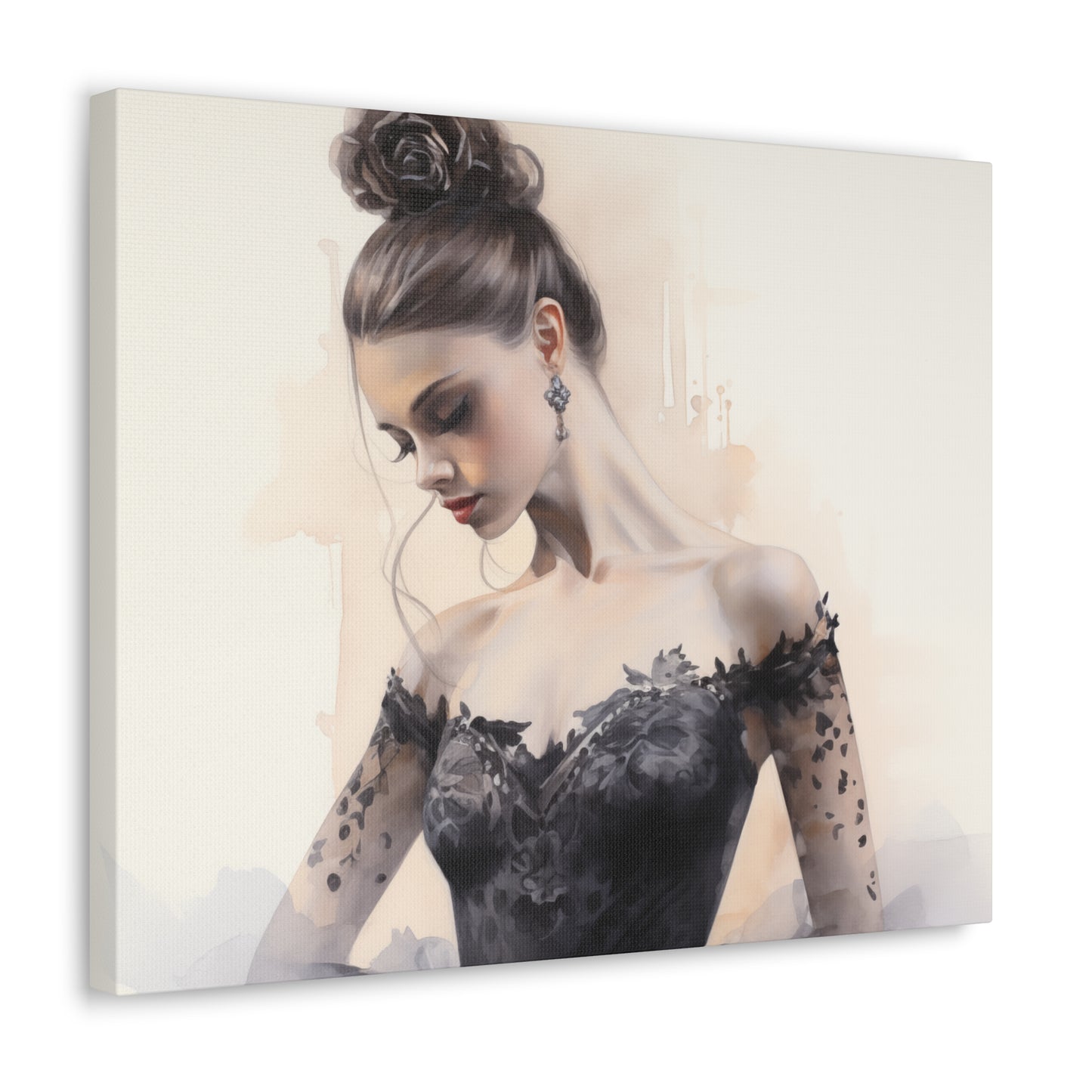 Gallery Wrapped Canvas, Ballerina Beauty, Ballet Art Canvas – Lola