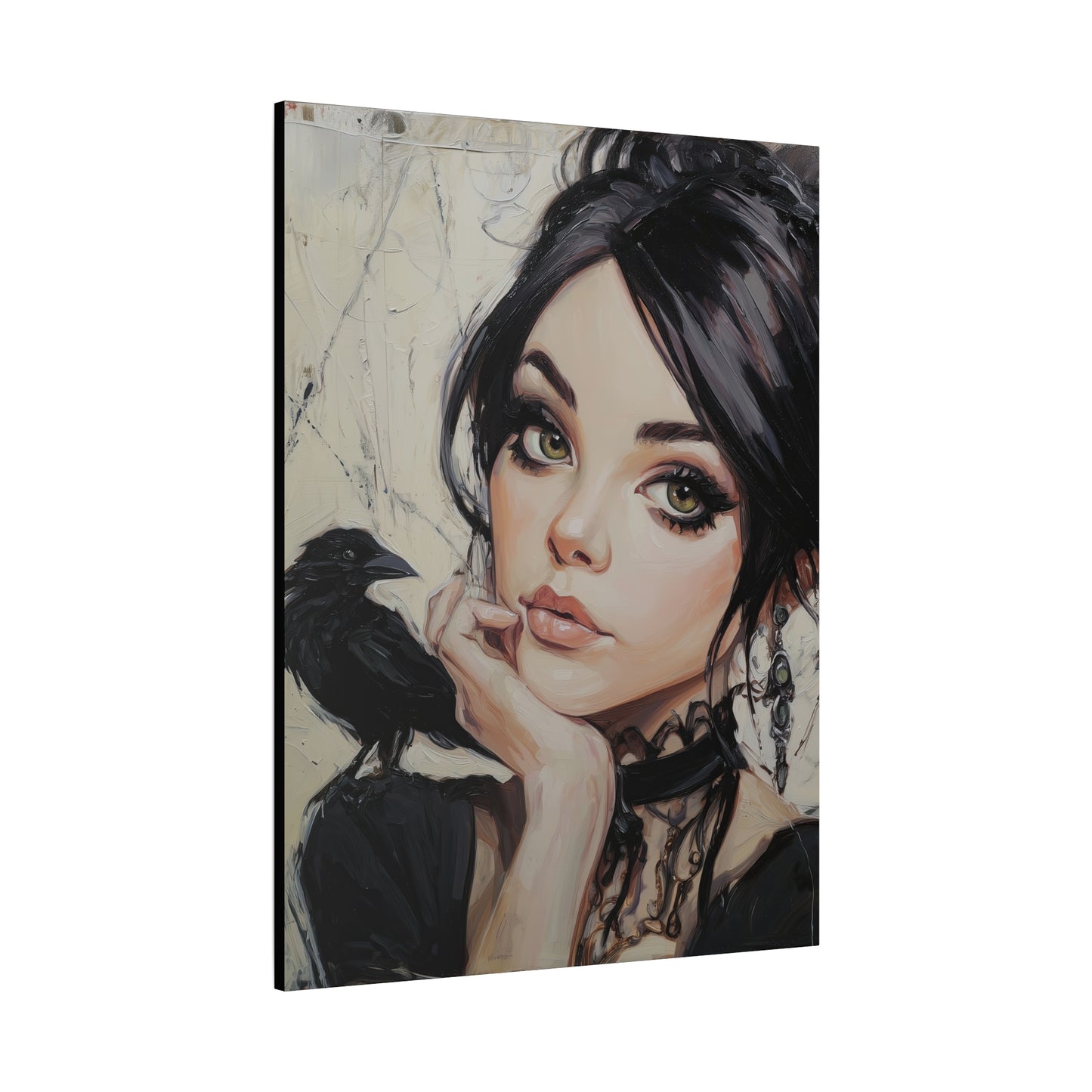 Gallery Wrapped Canvas, Myth and Bones Gothic Art Canvas, Dark Muse Canvas - Verity