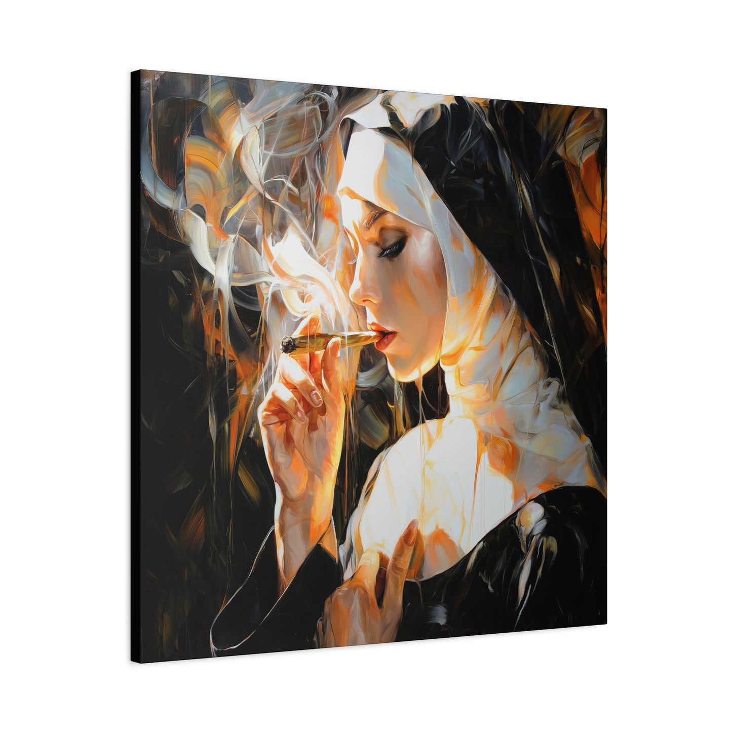 Gallery Wrapped Canvas, Habits and Heresy Art Canvas, Naughty Nuns Art Canvas – Sister Benedicta