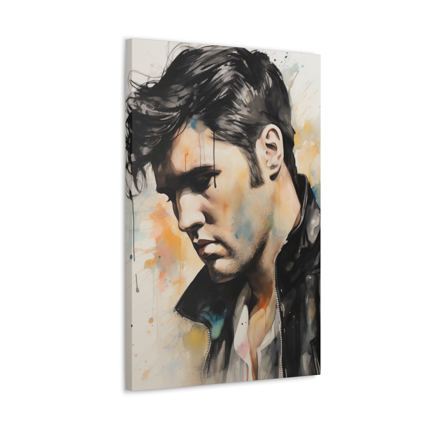 Gallery Wrapped Canvas, Celebrity Inspired, Pop Art Canvas – Elvis Also