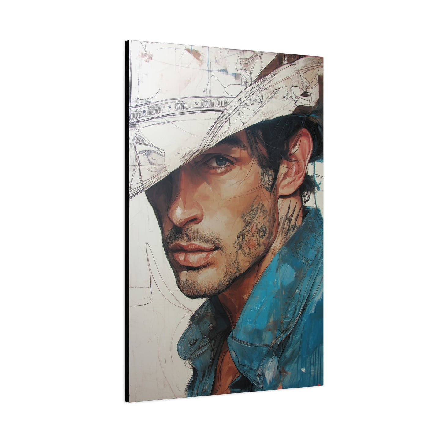 Gallery Wrapped Canvas, Wranglers and Wreckage Art Canvas, Erotic Pinup Art Canvas – Jack
