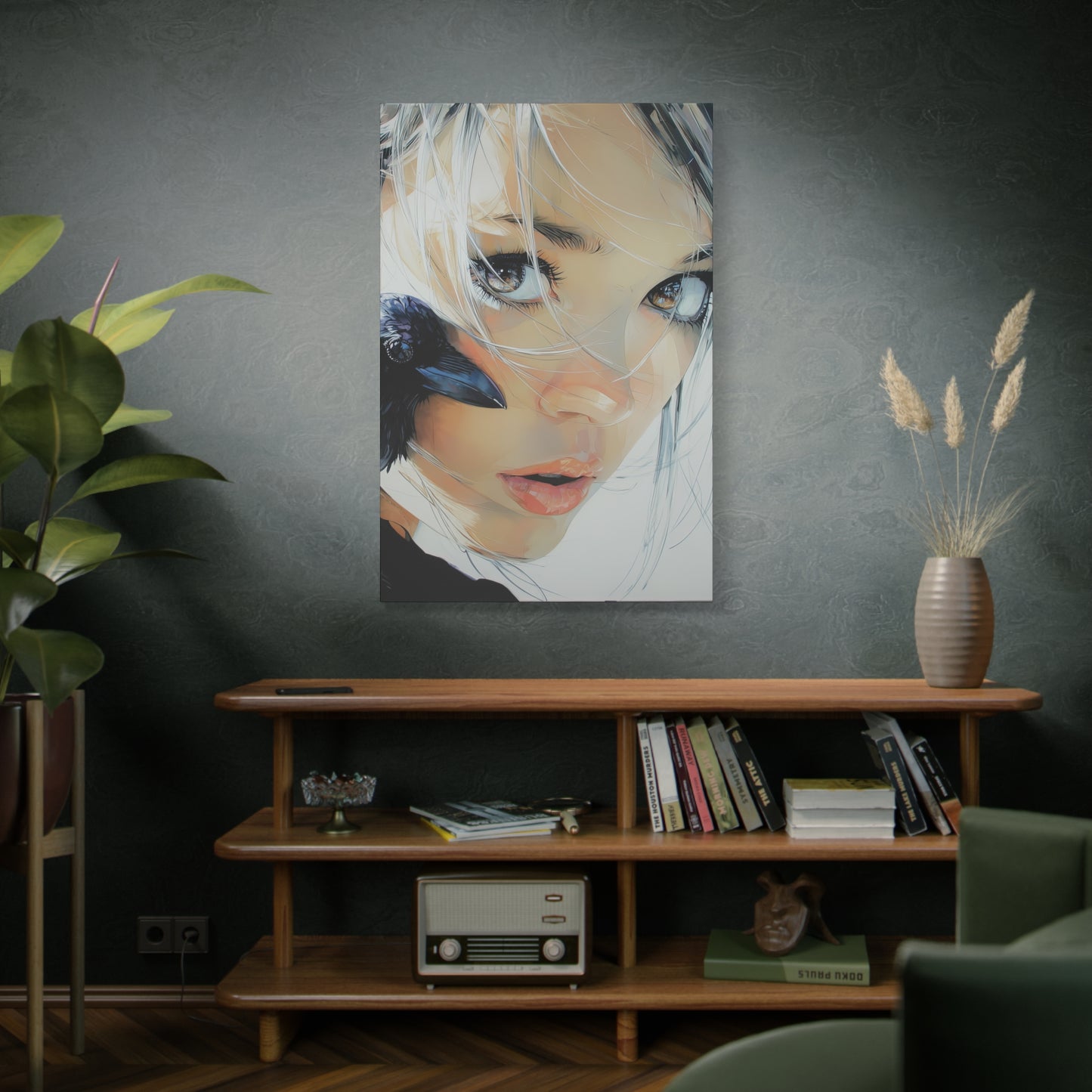 Gallery Wrapped Canvas, Myth and Bones Gothic Art Canvas, Dark Muse Canvas - Danika