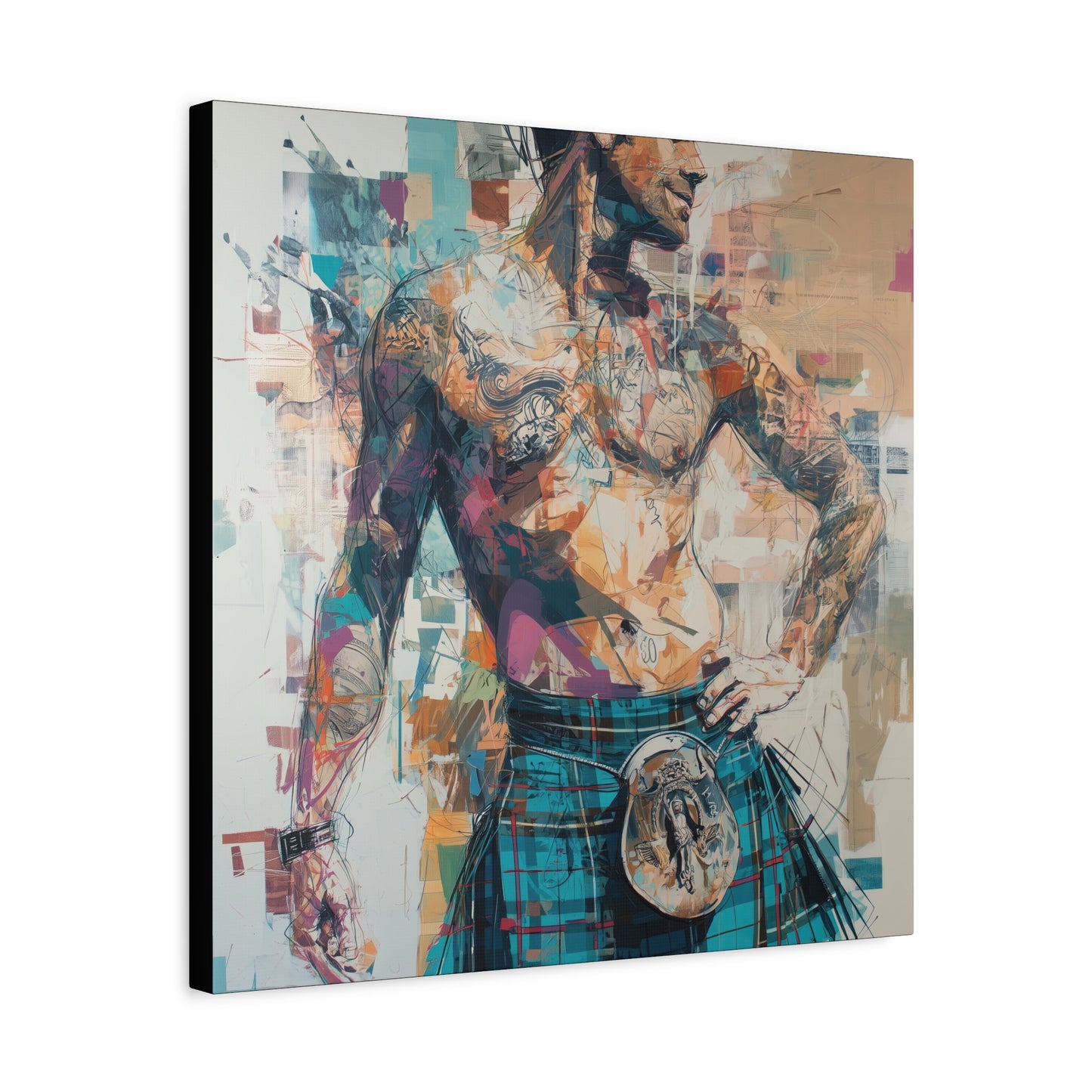 Gallery Wrapped Canvas, Kilts and Carnage Art Canvas, Erotic Pinup Art Canvas – Lachlan