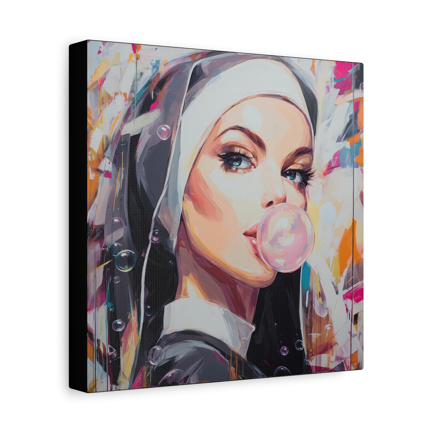 Gallery Wrapped Canvas, Habits and Heresy Art Canvas, Naughty Nuns Art Canvas – Sister Justina