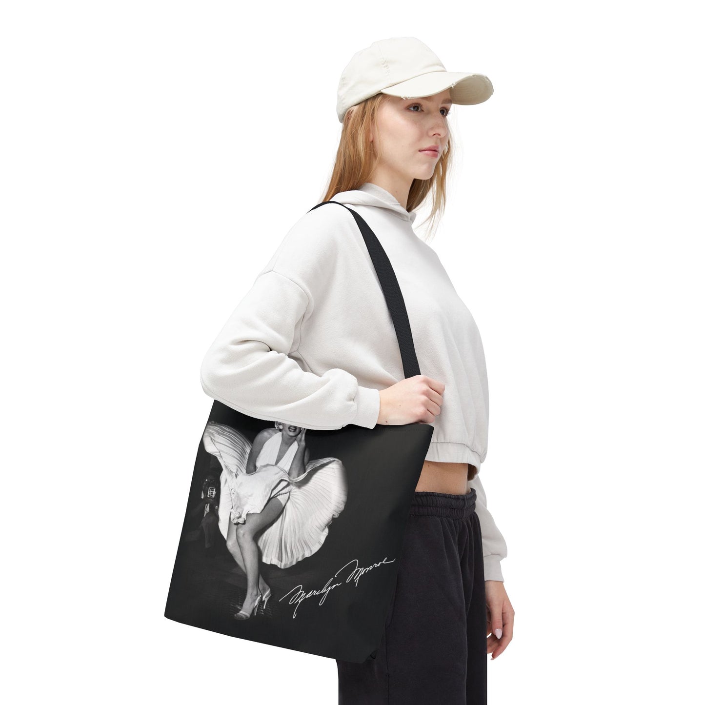 Celebrity Tote Bag, Utility Tote - Marilyn Monroe Subway Grate Tote - New York