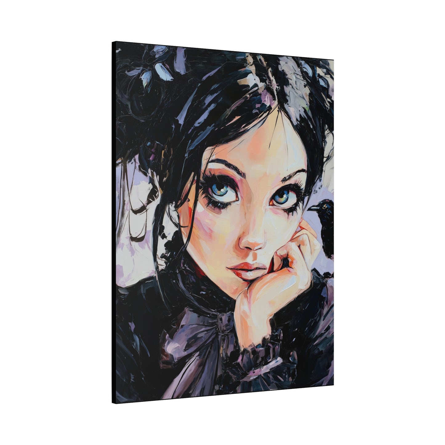 Gallery Wrapped Canvas, Myth and Bones Gothic Art Canvas, Dark Muse Canvas - Lark