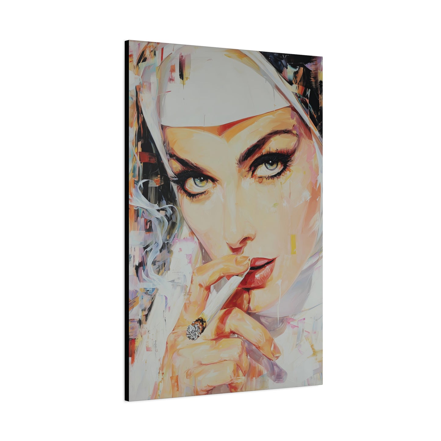 Gallery Wrapped Canvas, Habits and Heresy Art Canvas, Naughty Nuns Art Canvas – Sister Carmela