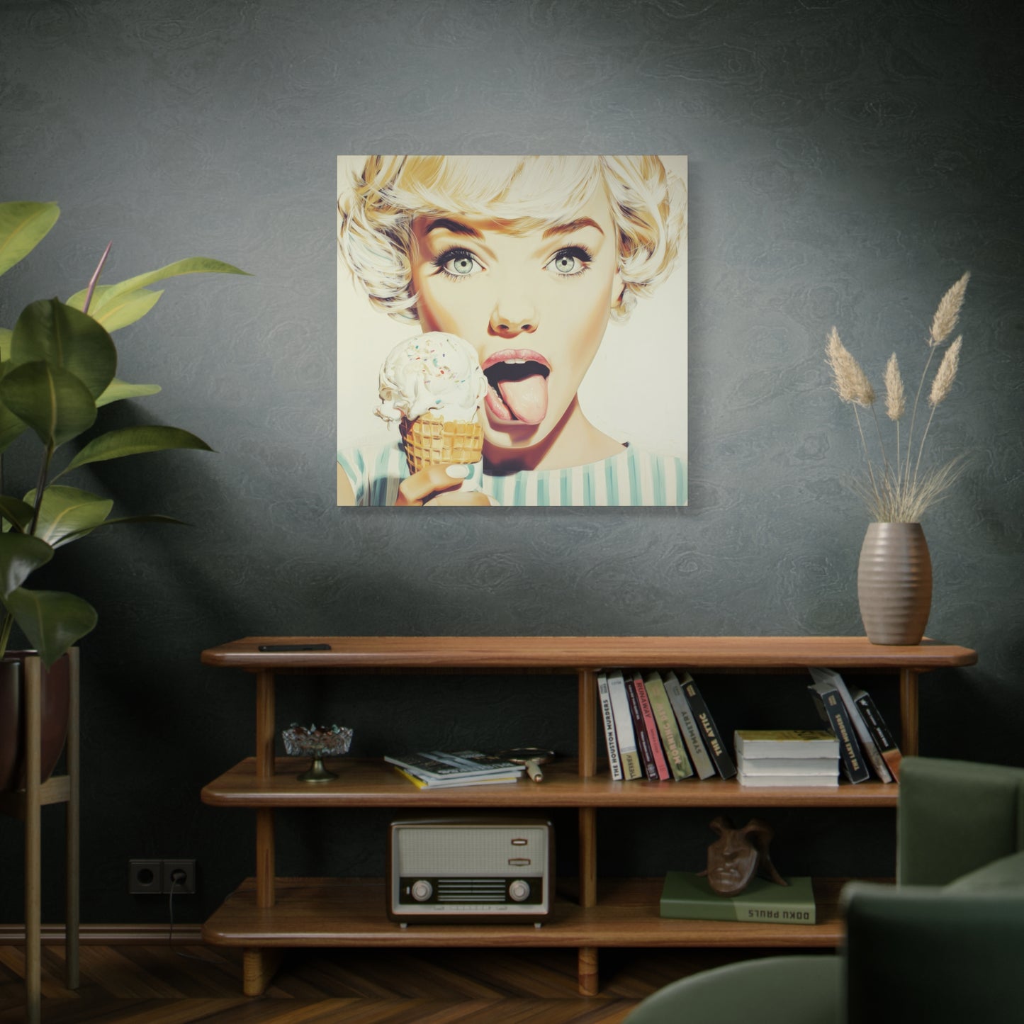 Gallery Wrapped Canvas, Sweet Summer Nostalgia, Sugar and Spice Art Canvas, Ice Cream Dreams Art – Tilly
