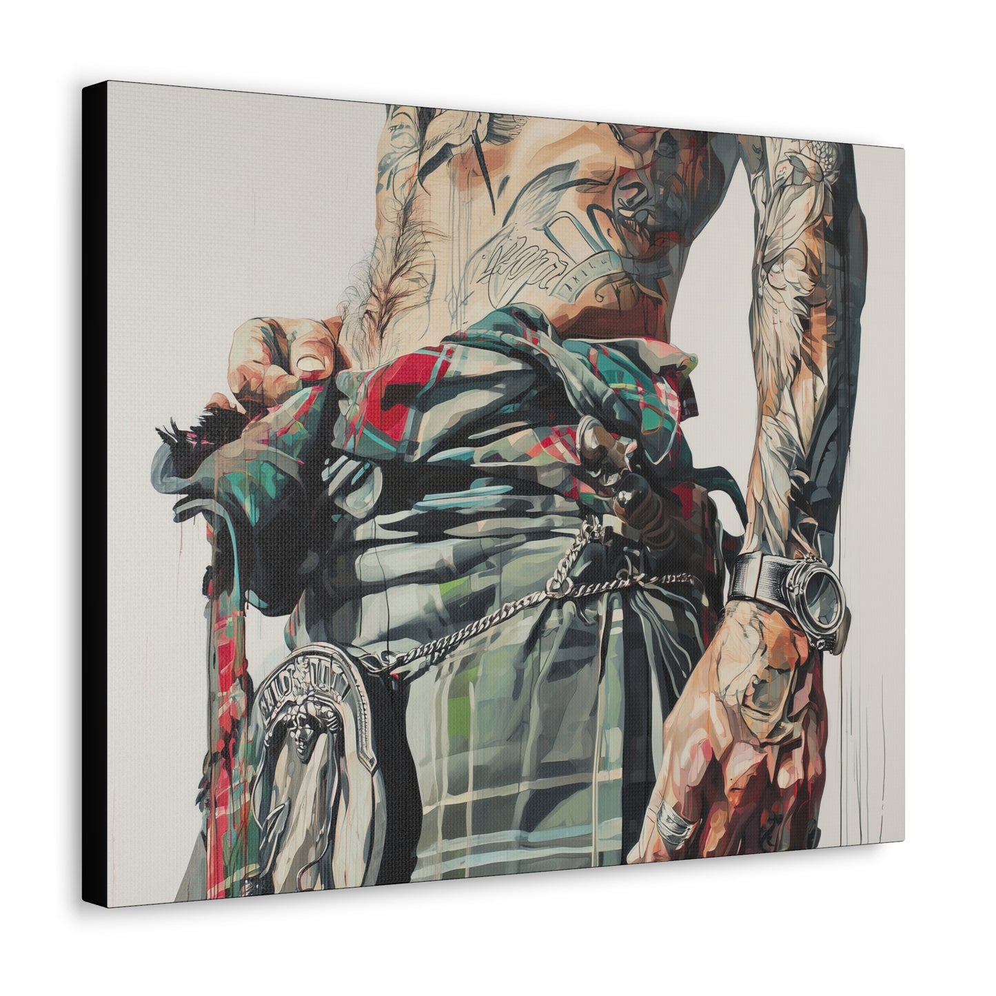 Gallery Wrapped Canvas, Kilts and Carnage Art Canvas, Erotic Pinup Art Canvas – Rory