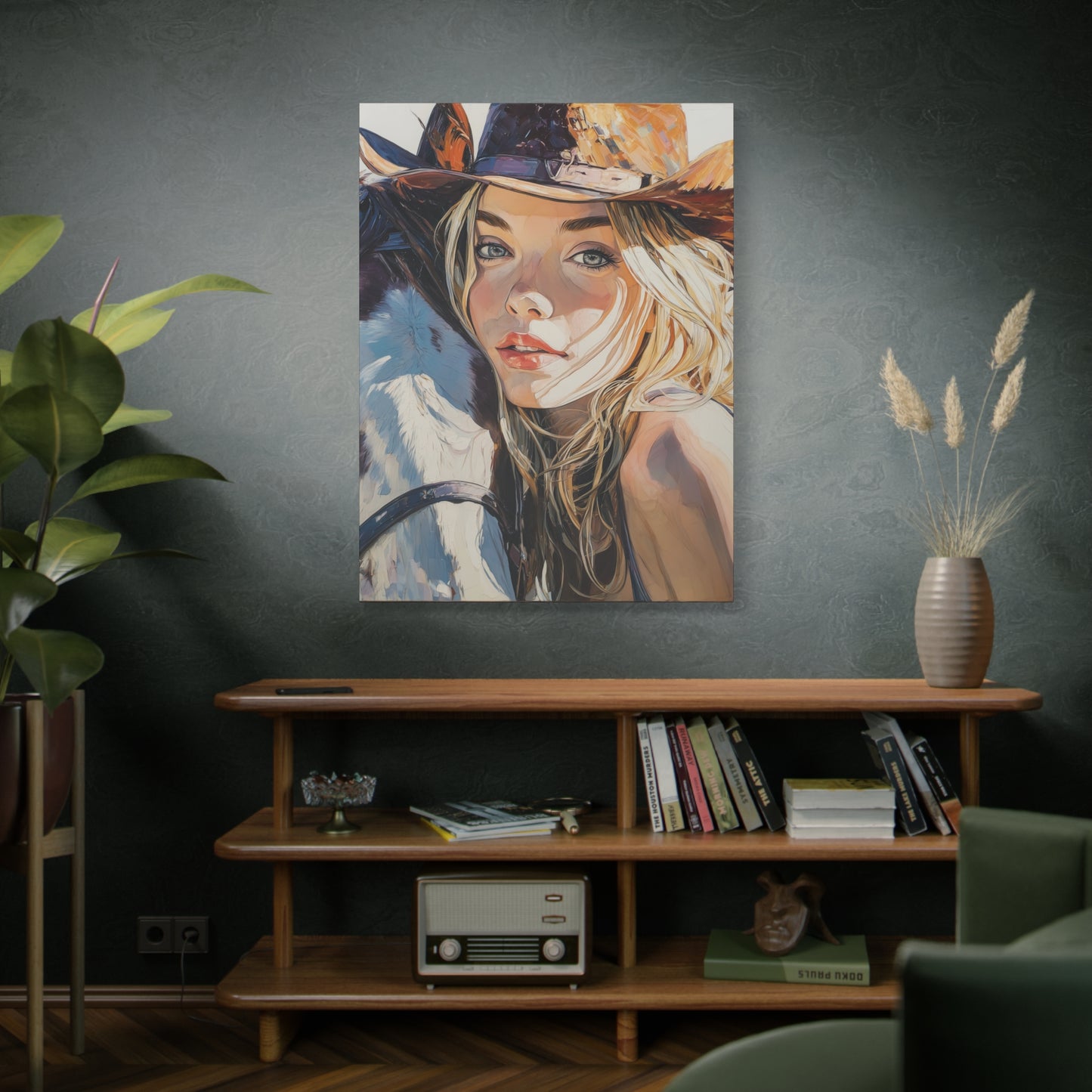 Gallery Wrapped Canvas, Wranglers and Wreckage Art Canvas, Erotic Pinup Art Canvas – Cassidy