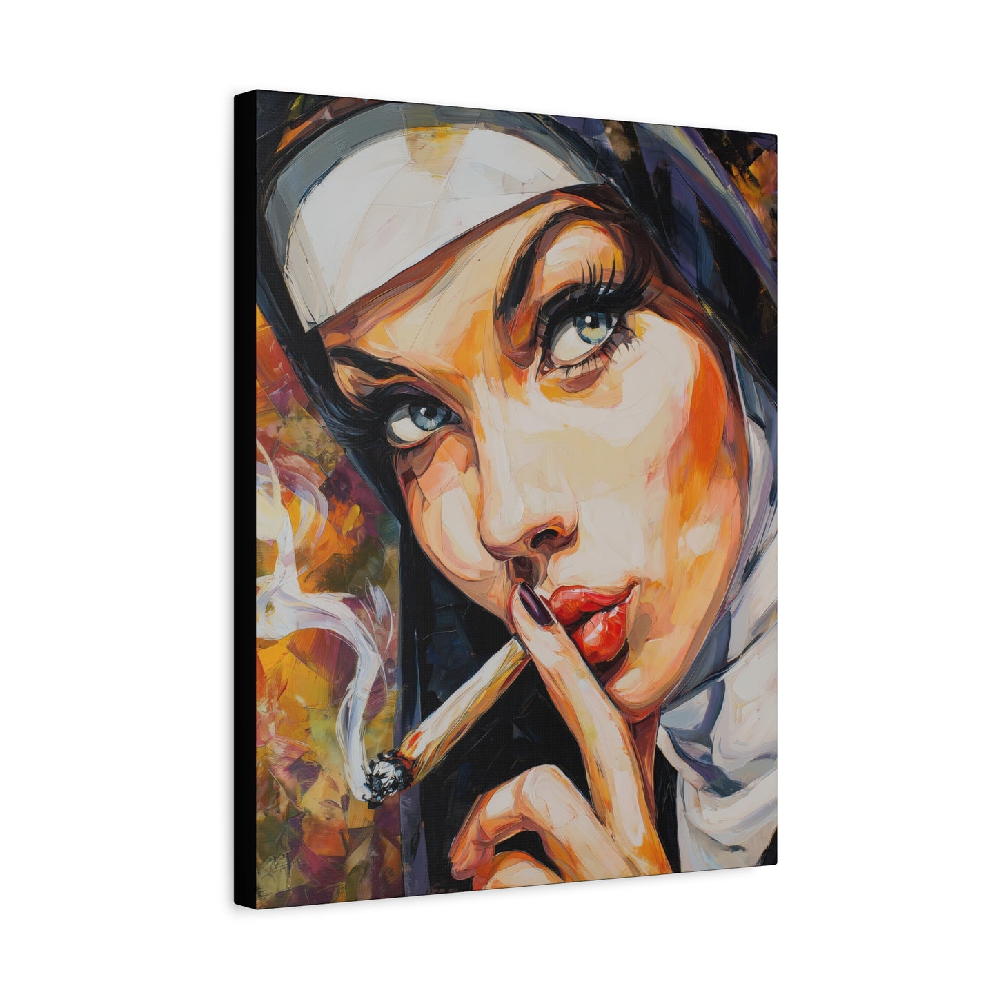 Gallery Wrapped Canvas, Habits and Heresy Art Canvas, Naughty Nuns Art Canvas – Sister Celestine