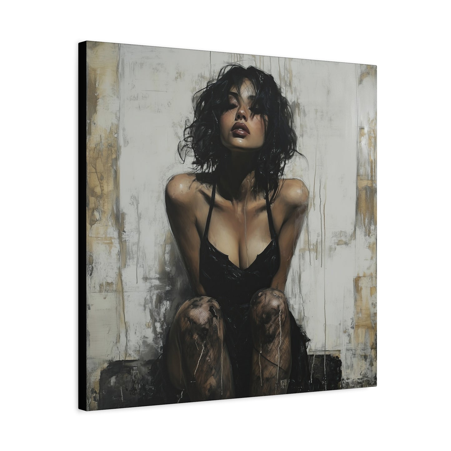 Gallery Wrapped Canvas, Sinners and Saints Art Canvas, Erotic Pinup Art Canvas – Vivienne