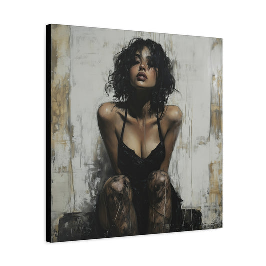Gallery Wrapped Canvas, Sinners and Saints Art Canvas, Erotic Pinup Art Canvas – Vivienne