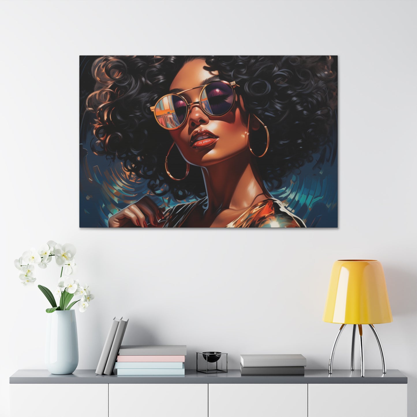 Gallery Wrapped Canvas, Retro Urban Queen, Femme Doll Art Canvas – Kesha