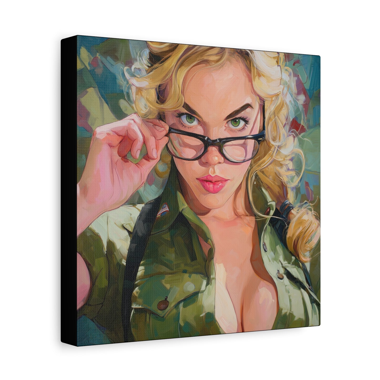 Gallery Wrapped Canvas, Liberty and Lace Art Canvas, Erotic Pinup Art Canvas – Barb