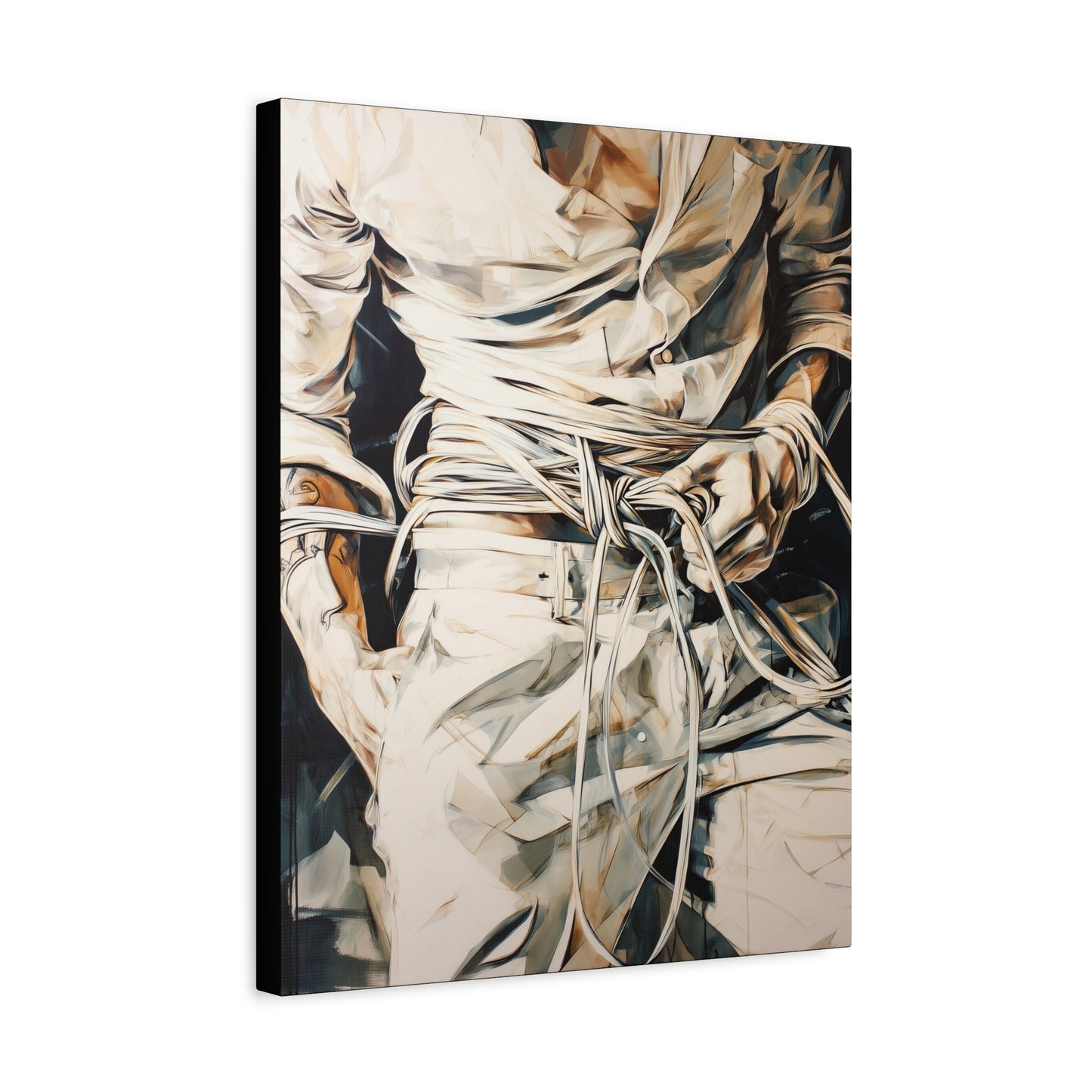 Gallery Wrapped Canvas, Ropes and Reverence Art Canvas, Erotic Shibari Art Canvas – Lucien