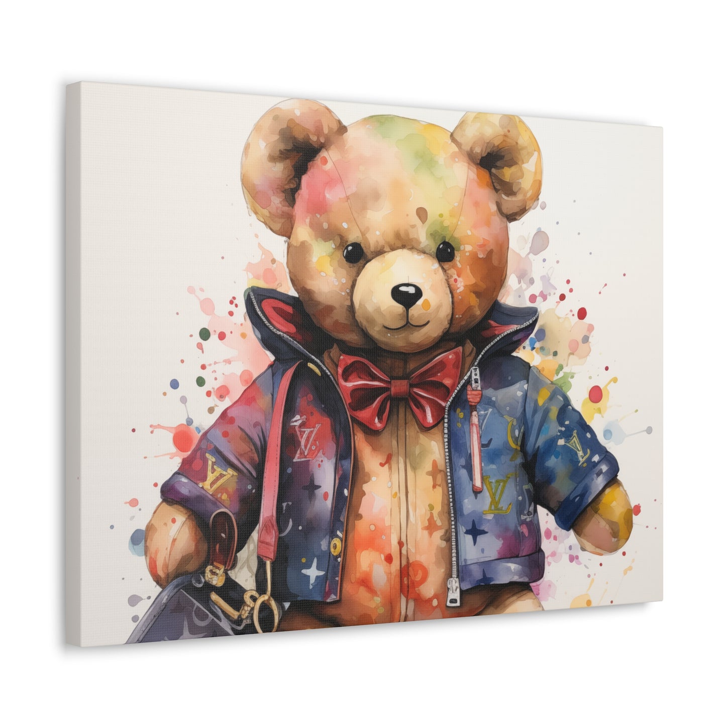 Canvas Gallery Wrap - LV Bear Wall Art - Drip
