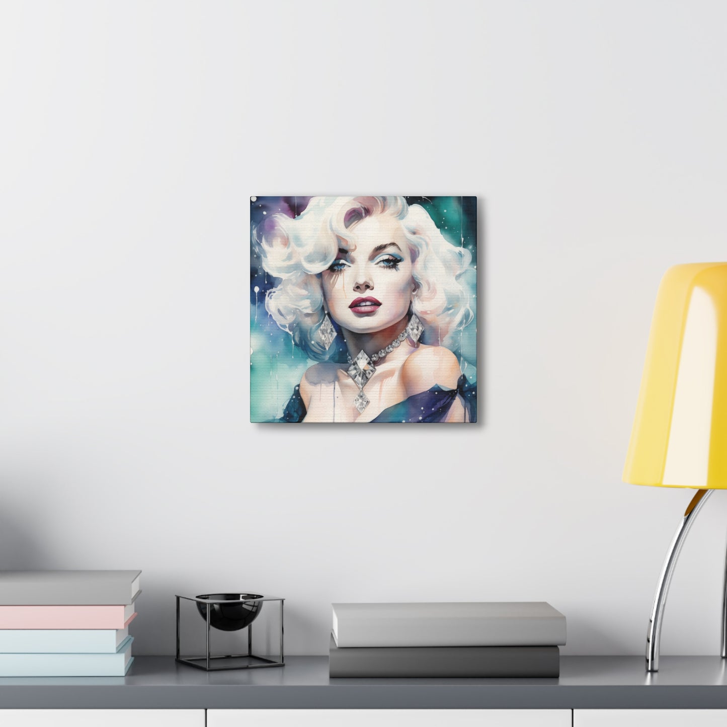 Canvas Wall Art, Gallery Wrapped Pop Art, Celebrity Wall Art – Marilyn Monroe - Diamonds