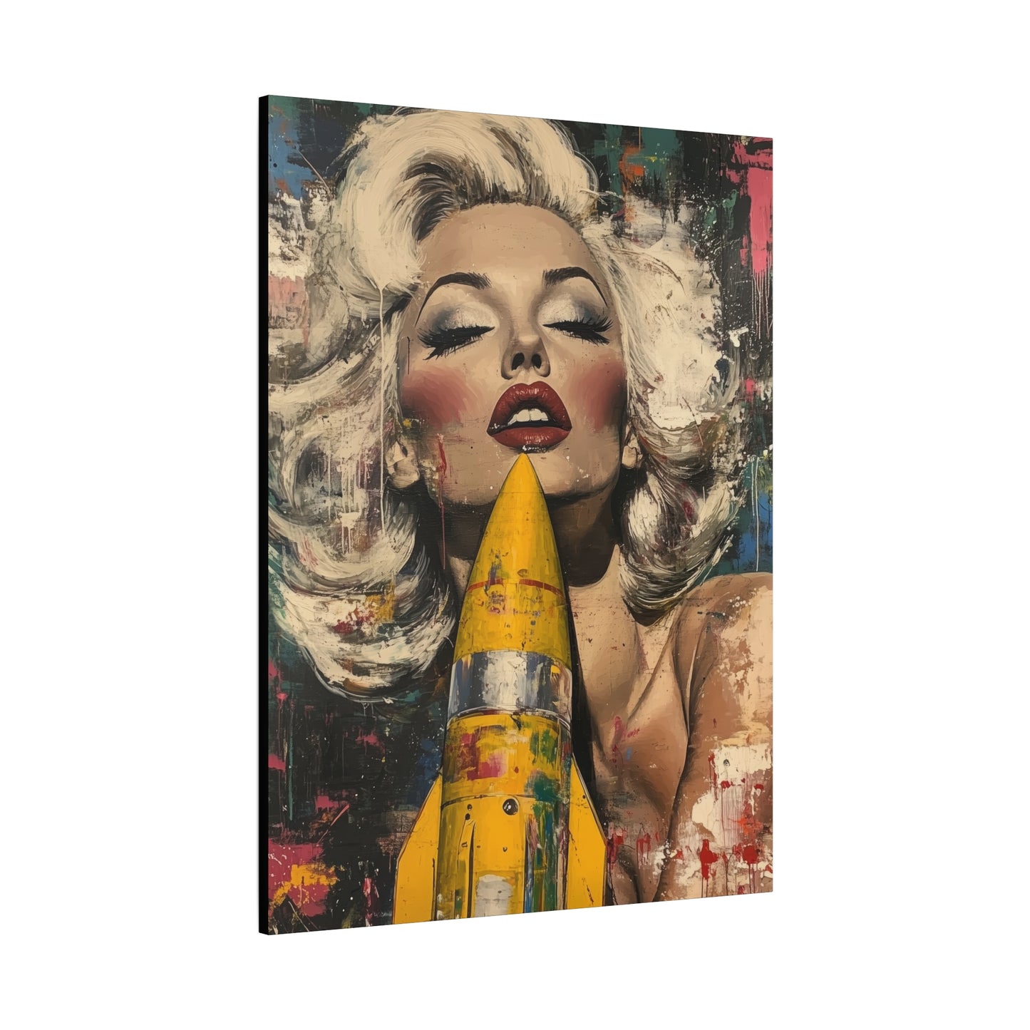 Gallery Wrapped Canvas, Guilt and Grit Adult Art Canvas, Erotic Pinup Art Canvas – Jennifer