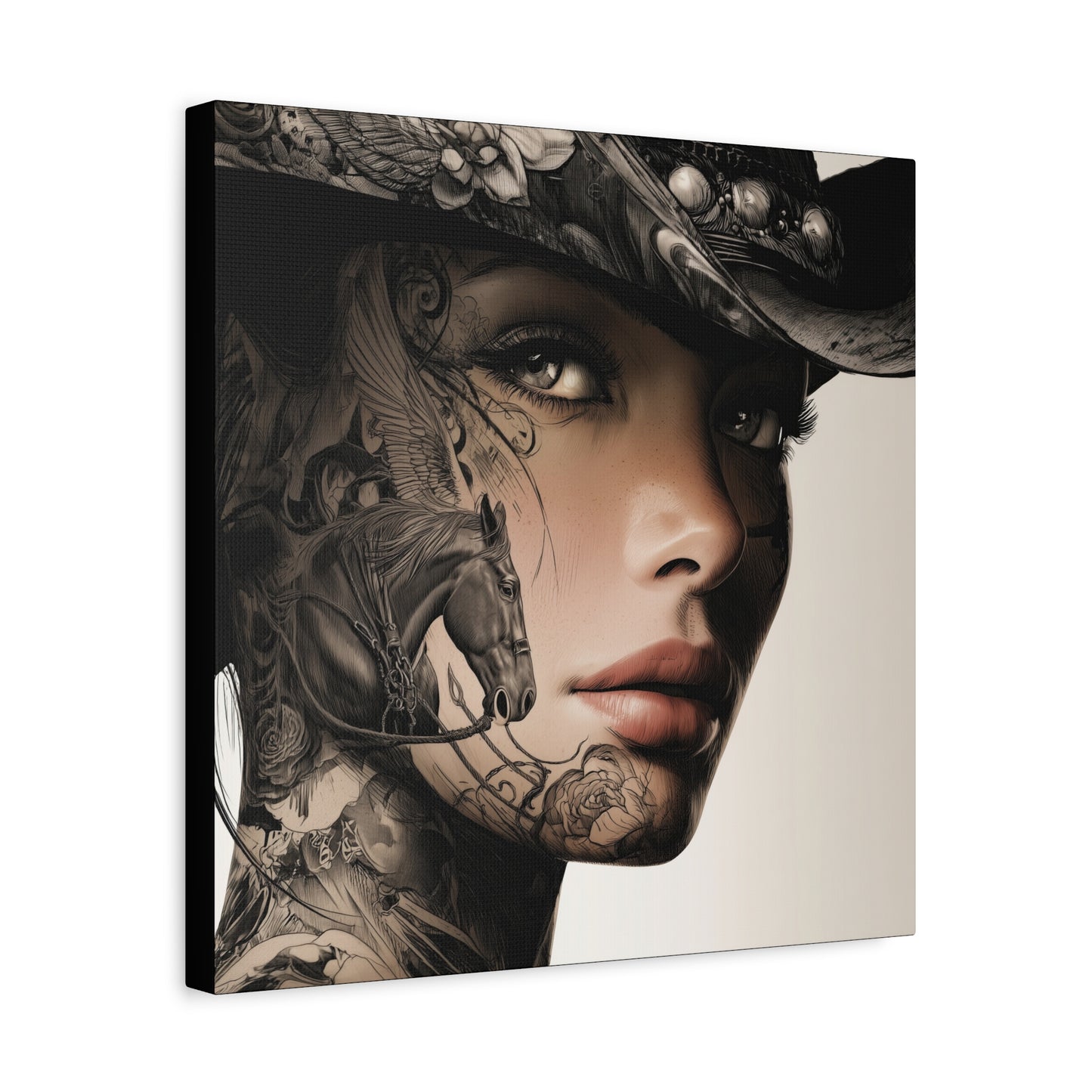 Gallery Wrapped Canvas, Wranglers and Wreckage Art Canvas, Erotic Pinup Art Canvas – Memphis