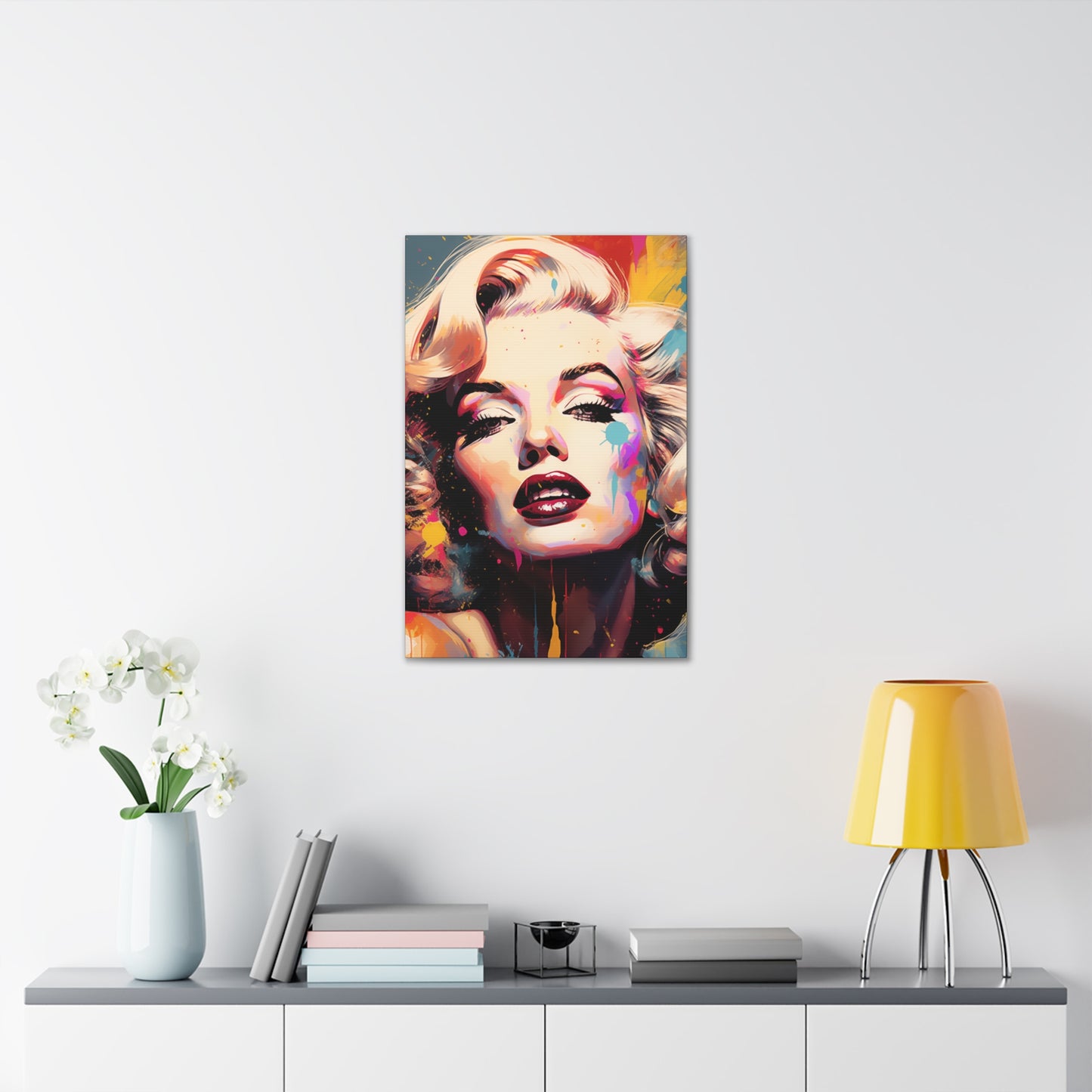 Canvas Wall Art, Gallery Wrapped Pop Art, Celebrity Wall Art – Marilyn Monroe - Abstract