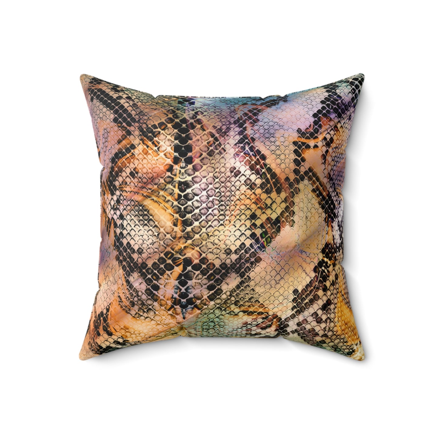 Glam Snake Skin - Serpent Print Throw Pillow - Decorative Fashion Pillow - Snake Print